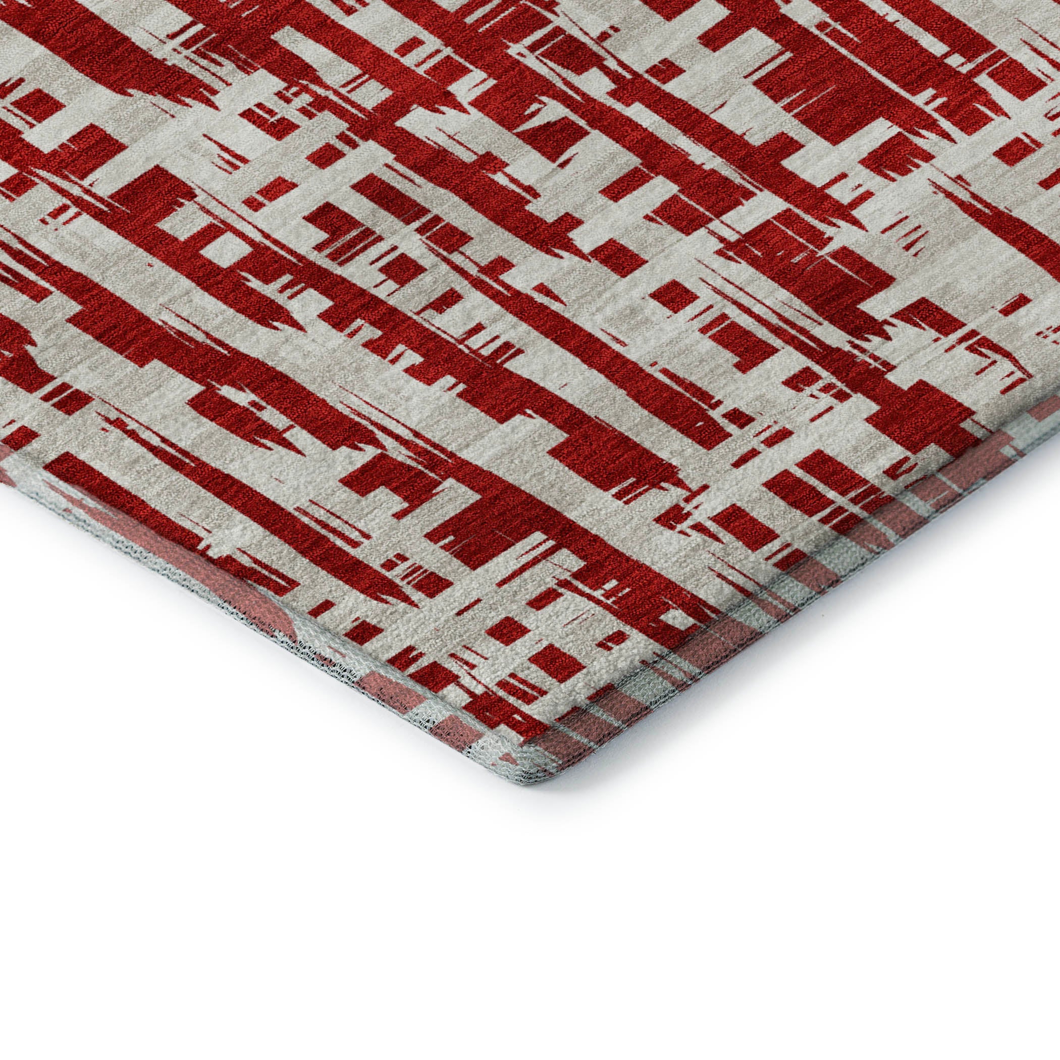 Cusco Machine Washable Transitional Red Rug 1'8" x 2'6" #shape_Rectangle