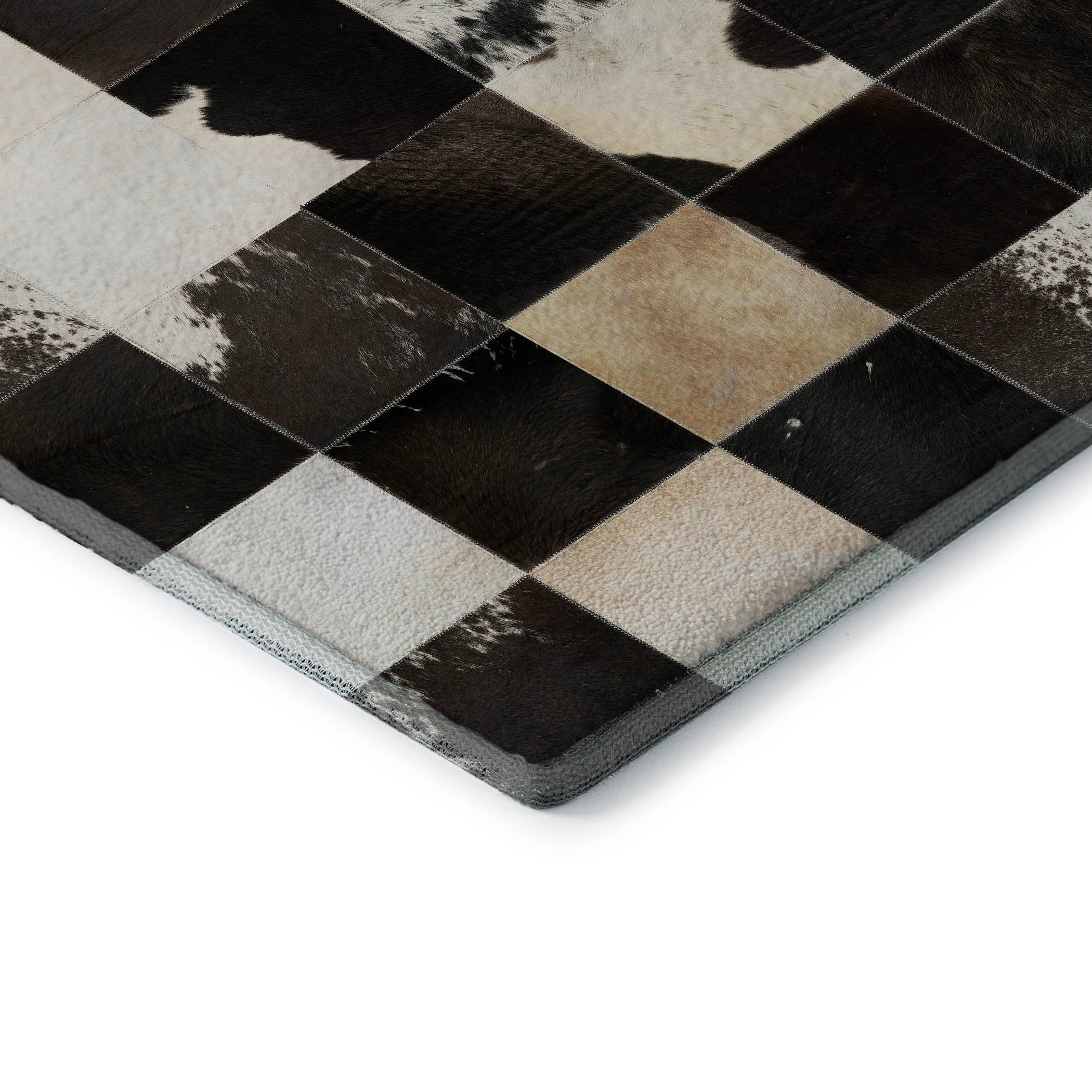 Sintra Machine Washable Cowhide Black Rug 1'8" x 2'6" #shape_Rectangle