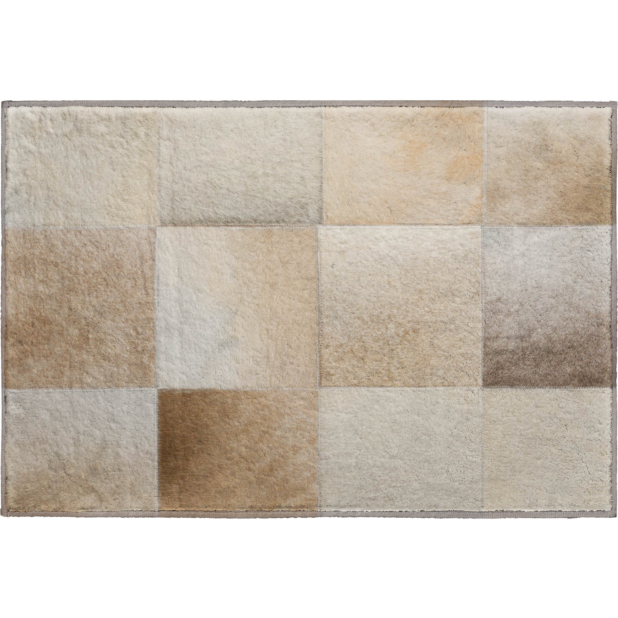 Sintra Machine Washable Cowhide Taupe Rug 1'8" x 2'6" #shape_Rectangle