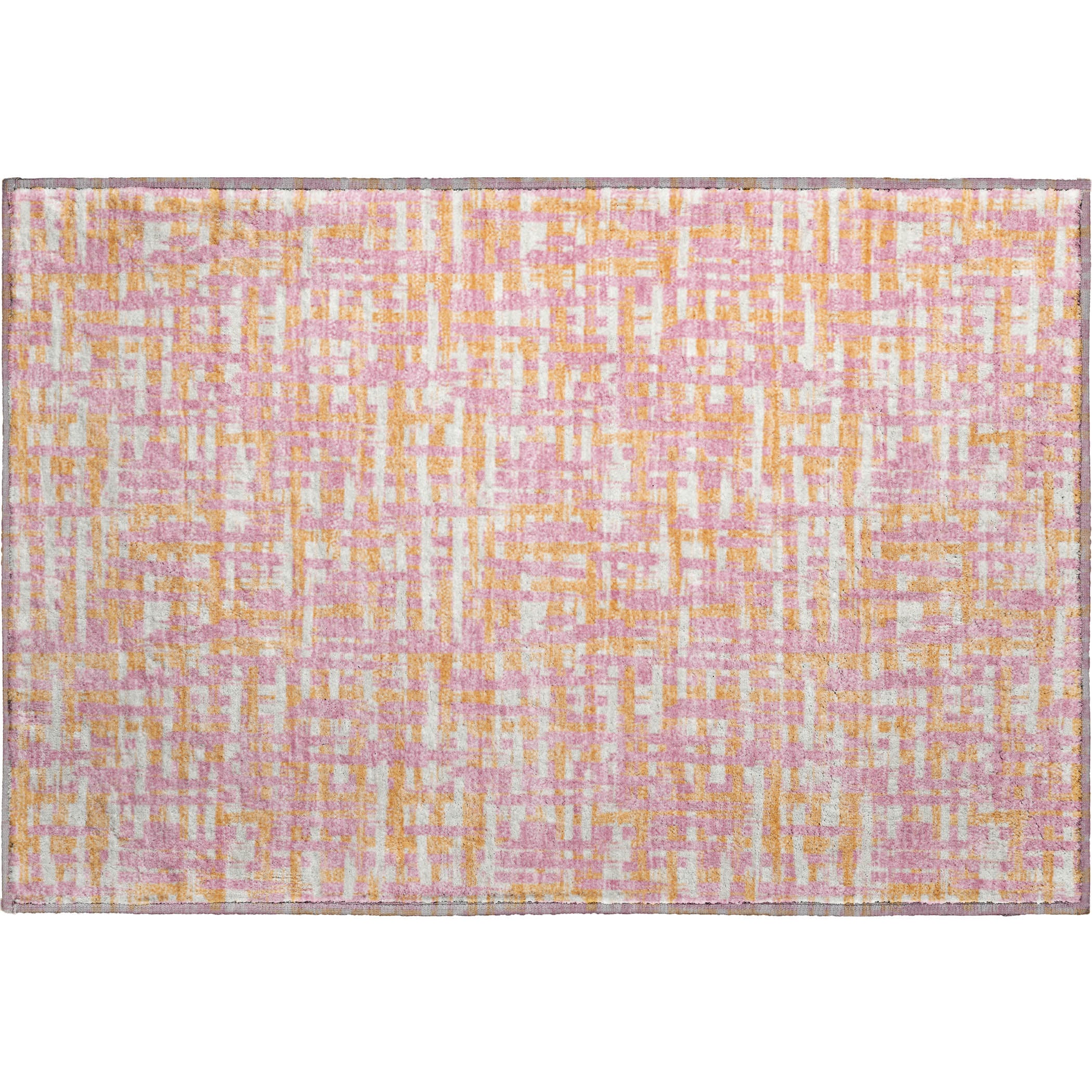 Luang Prabang Machine Washable Transitional Pink Rug 1'8" x 2'6" #shape_Rectangle