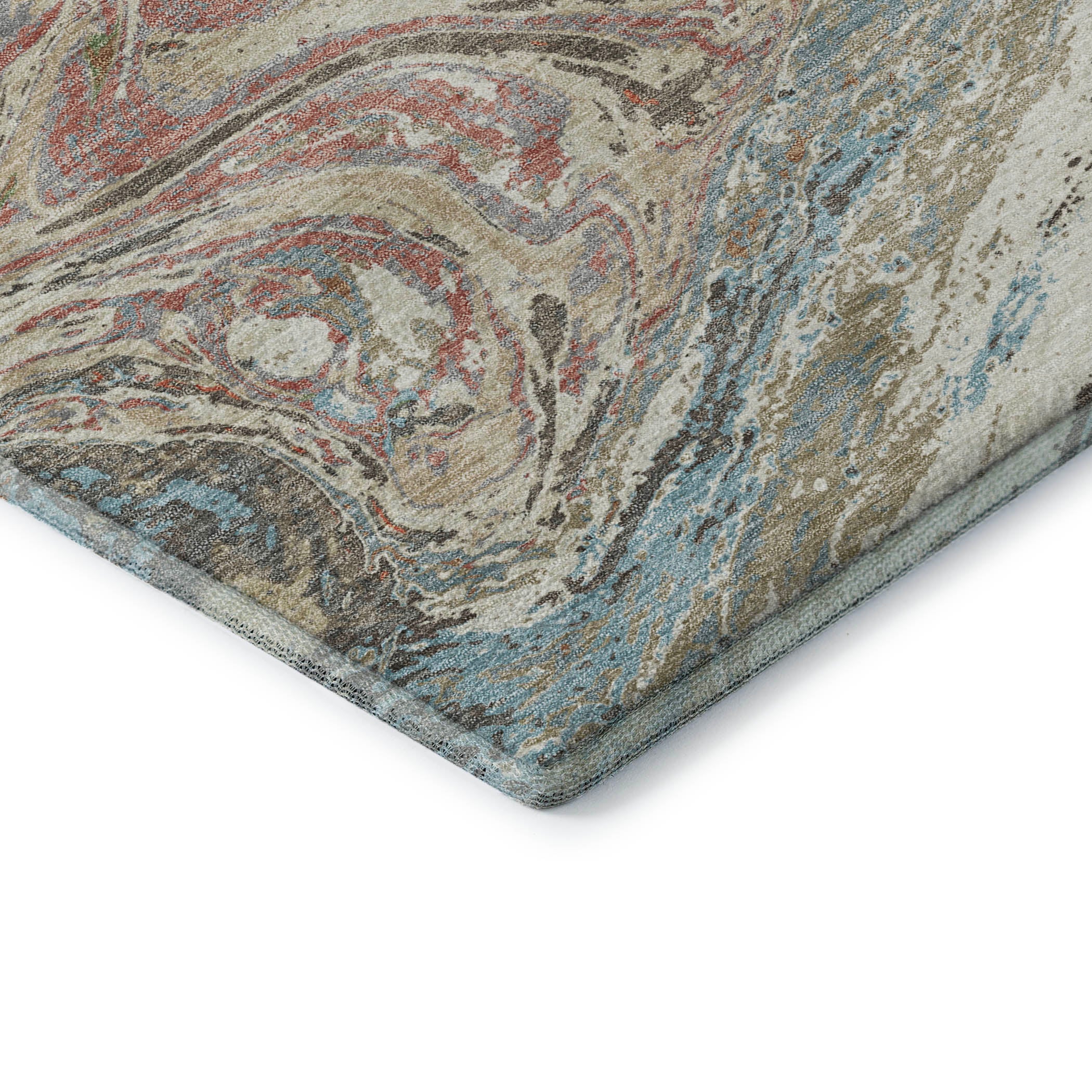 Cairo Machine Washable Transitional Beige Brown Rug 1'8" x 2'6" #shape_Rectangle