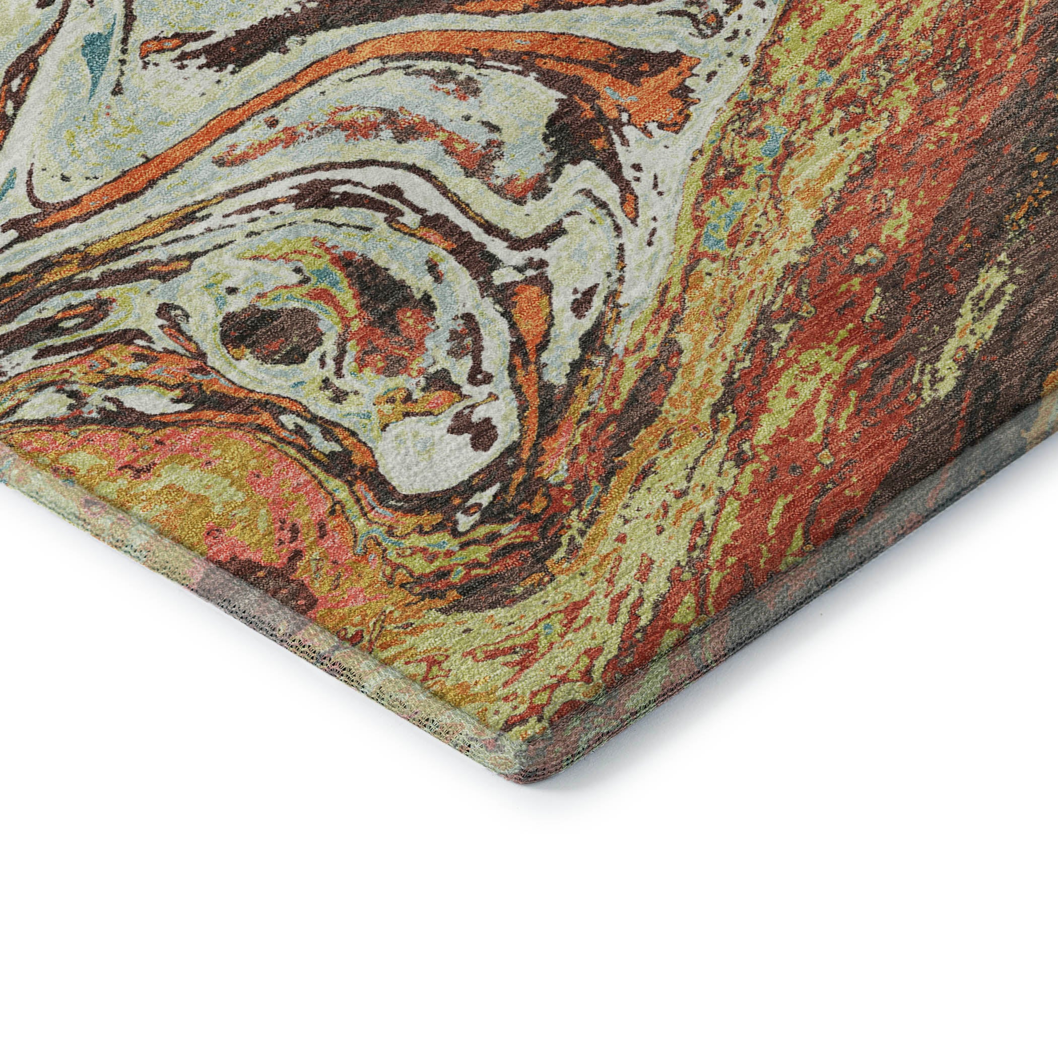 Cairo Machine Washable Transitional Khaki Brown Rug 1'8" x 2'6" #shape_Rectangle