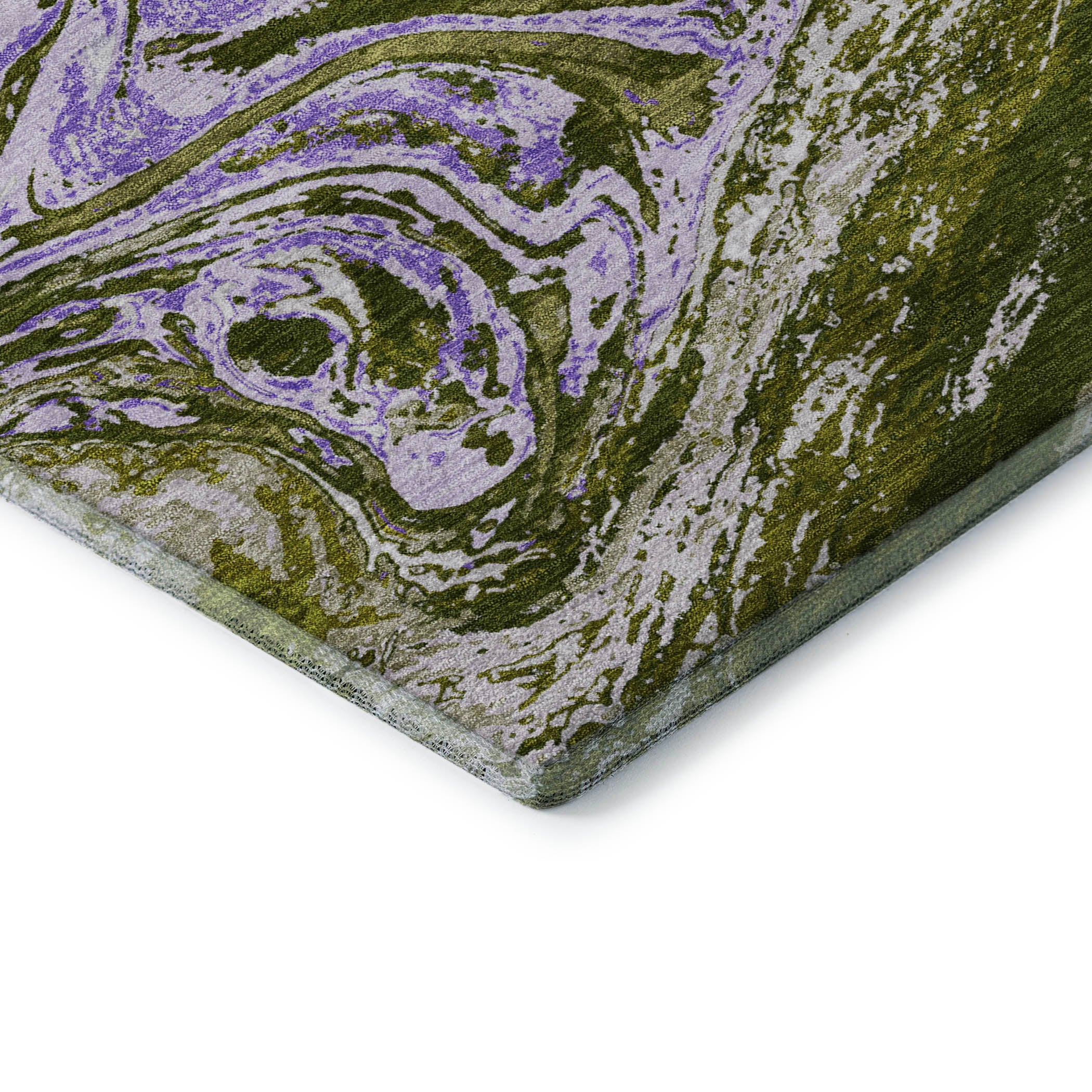 Cairo Machine Washable Transitional Olive Green Rug 1'8" x 2'6" #shape_Rectangle