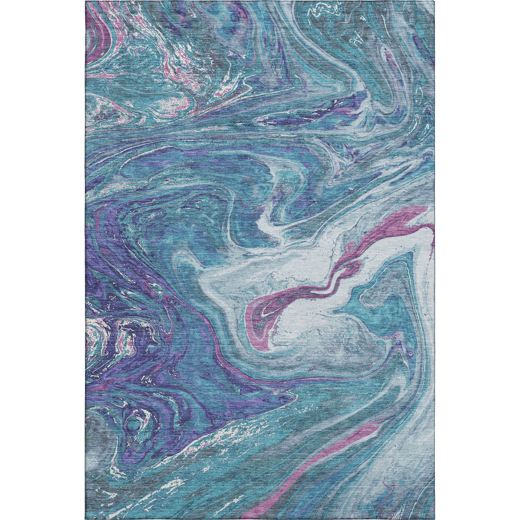 Cairo Machine Washable Transitional Teal Rug 2'6" x 3'10" #shape_Rectangle
