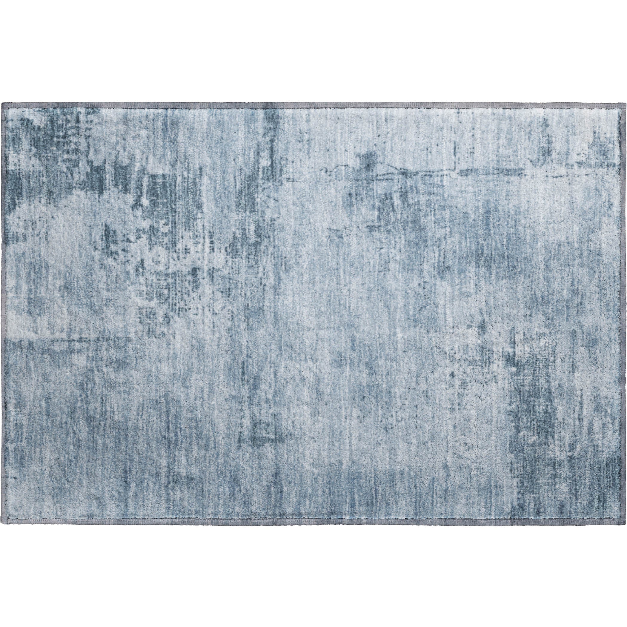 Antigua Machine Washable Transitional Denim Blue Rug 1'8" x 2'6" #shape_Rectangle