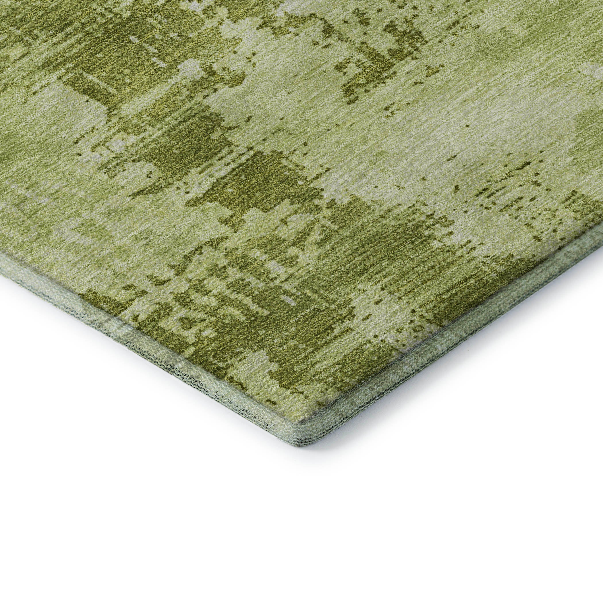 Antigua Machine Washable Transitional Lime Green Rug 1'8" x 2'6" #shape_Rectangle