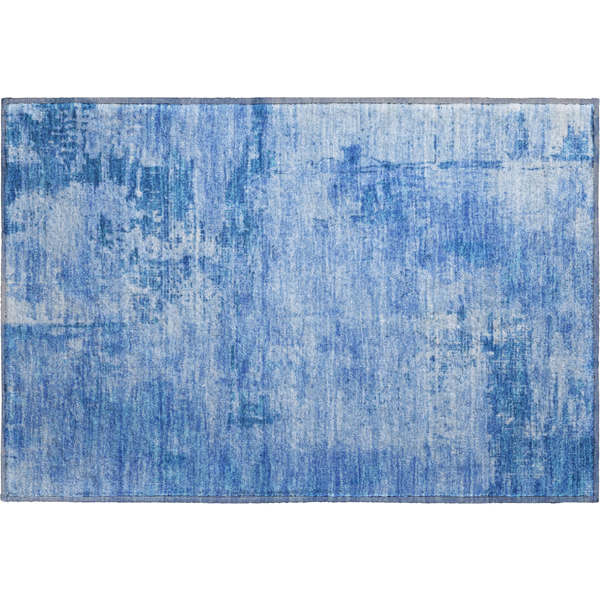 Antigua Machine Washable Transitional Navy Blue Rug 1'8" x 2'6" #shape_Rectangle