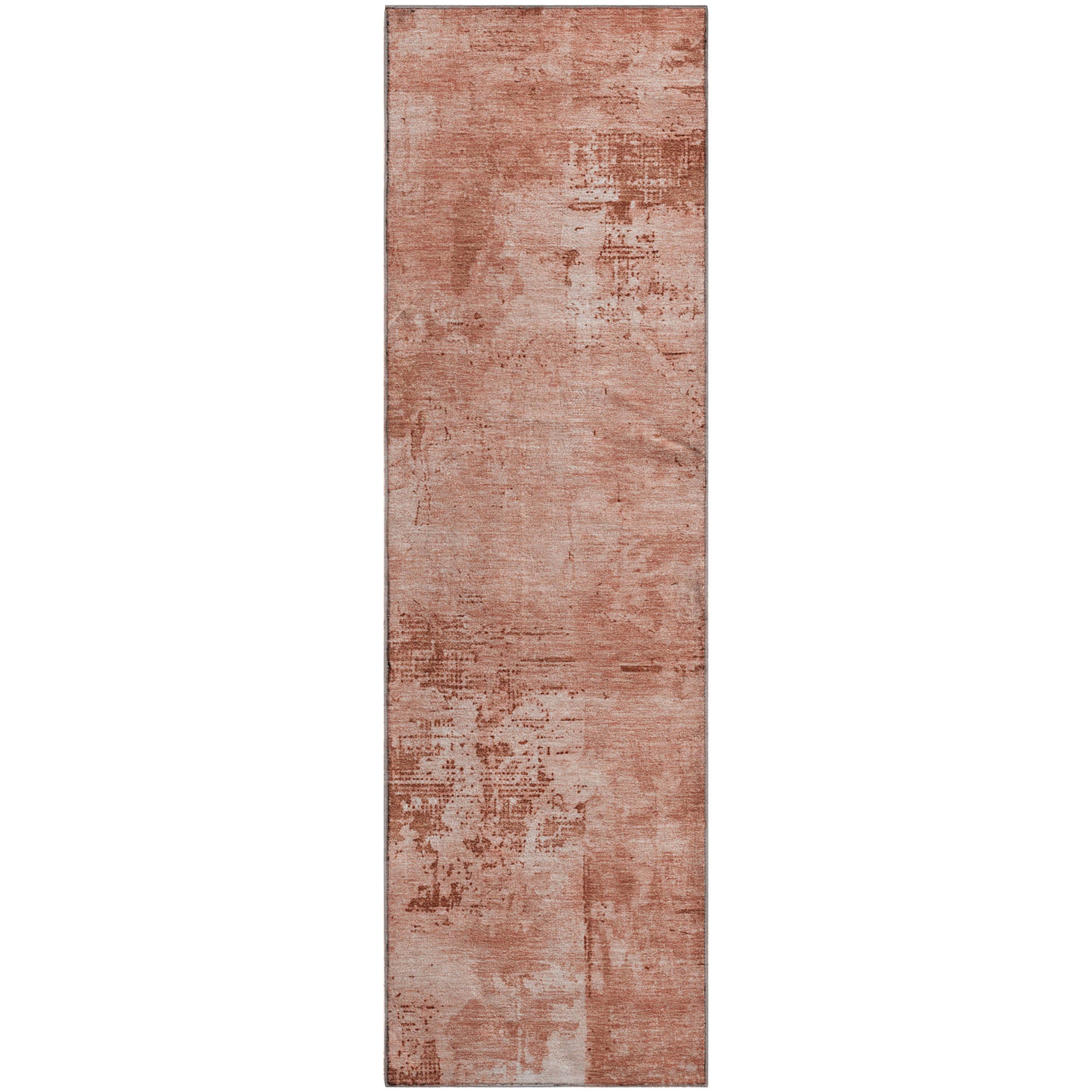 Antigua Machine Washable Transitional Paprika Orange Rug 2'3" x 7'6" #shape_Runner