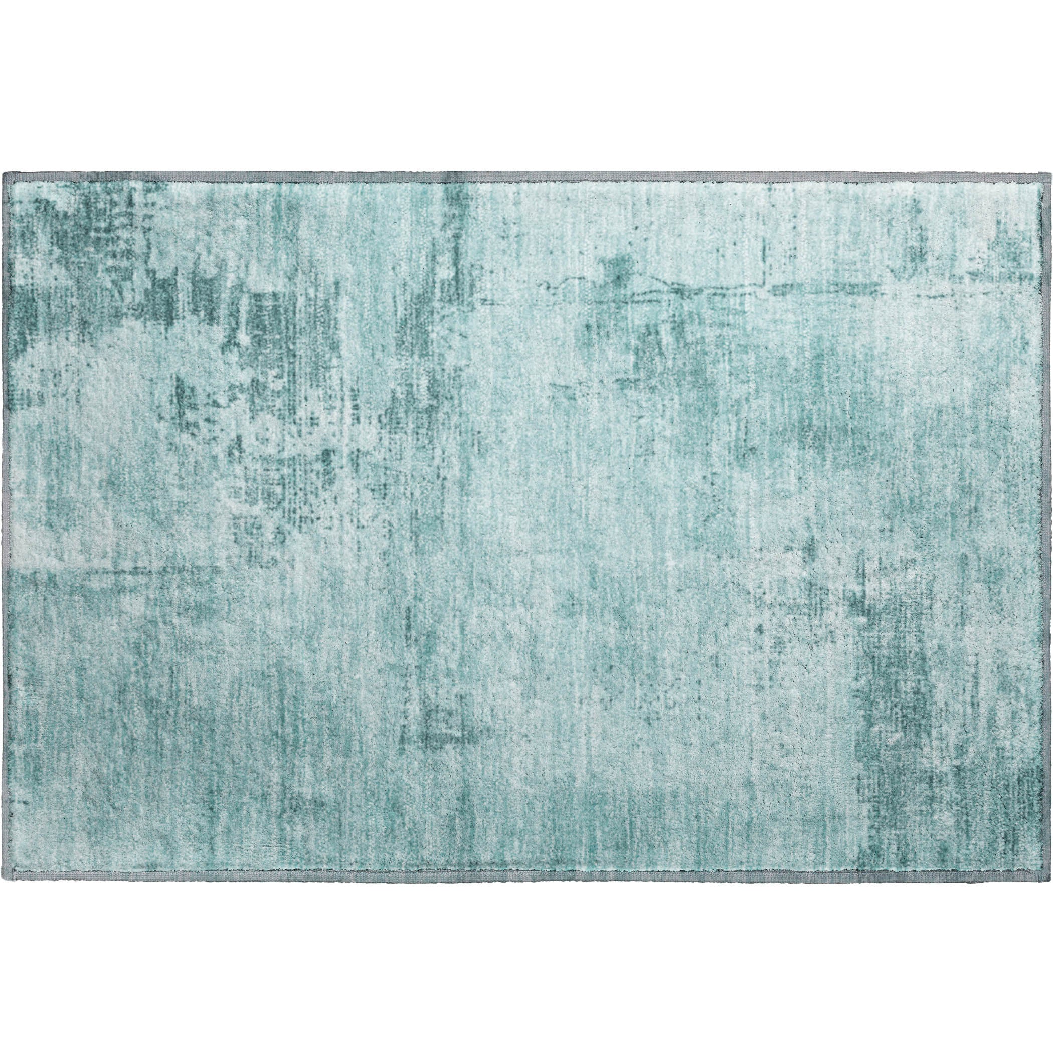 Antigua Machine Washable Transitional Seafoam Blue Rug 1'8" x 2'6" #shape_Rectangle
