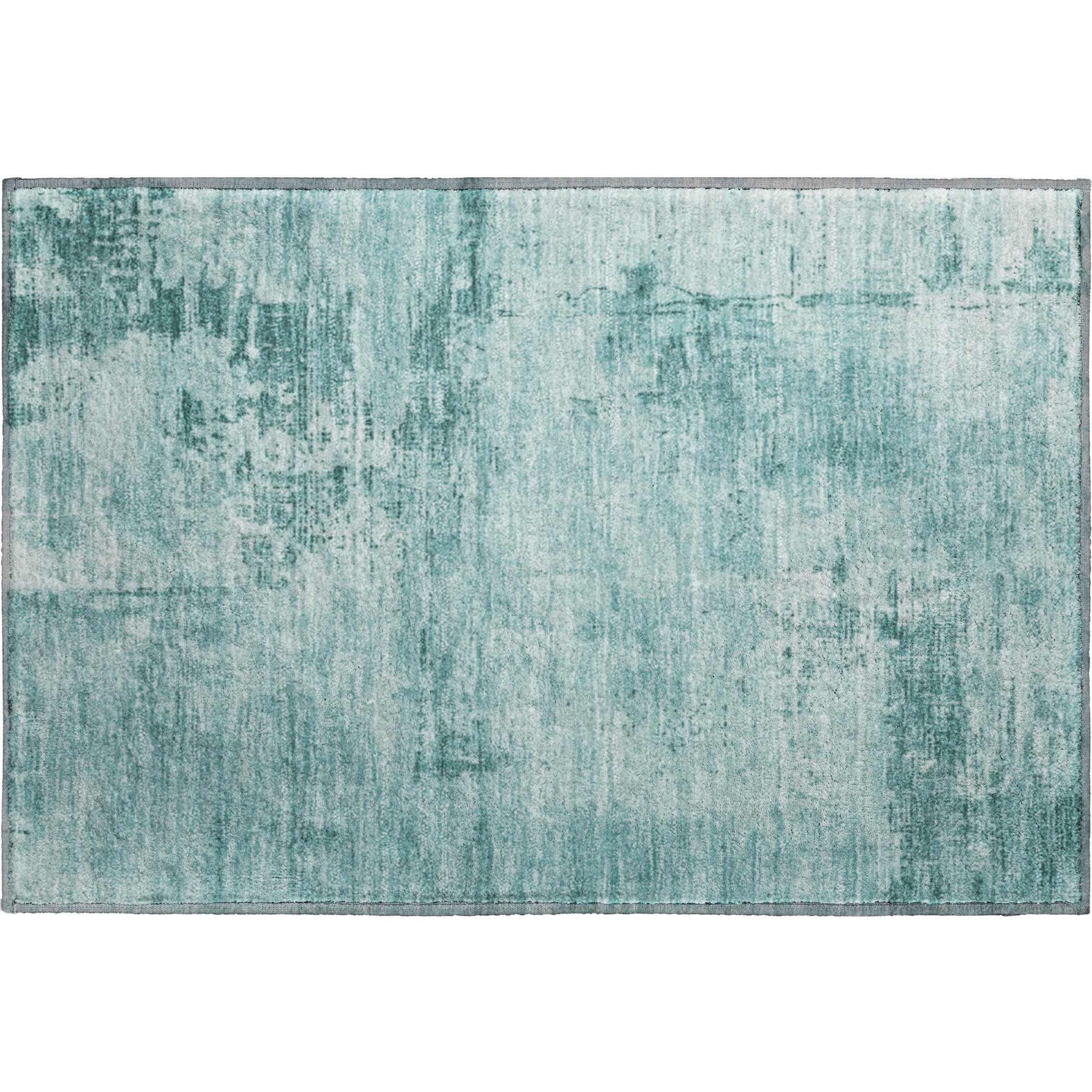 Antigua Machine Washable Transitional Teal Rug 1'8" x 2'6" #shape_Rectangle