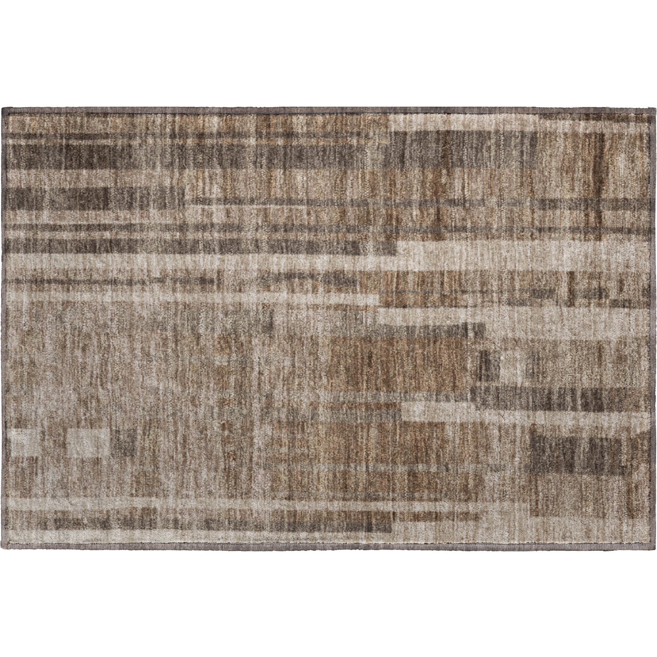 Santorini Machine Washable Transitional Brown Rug 1'8" x 2'6" #shape_Rectangle