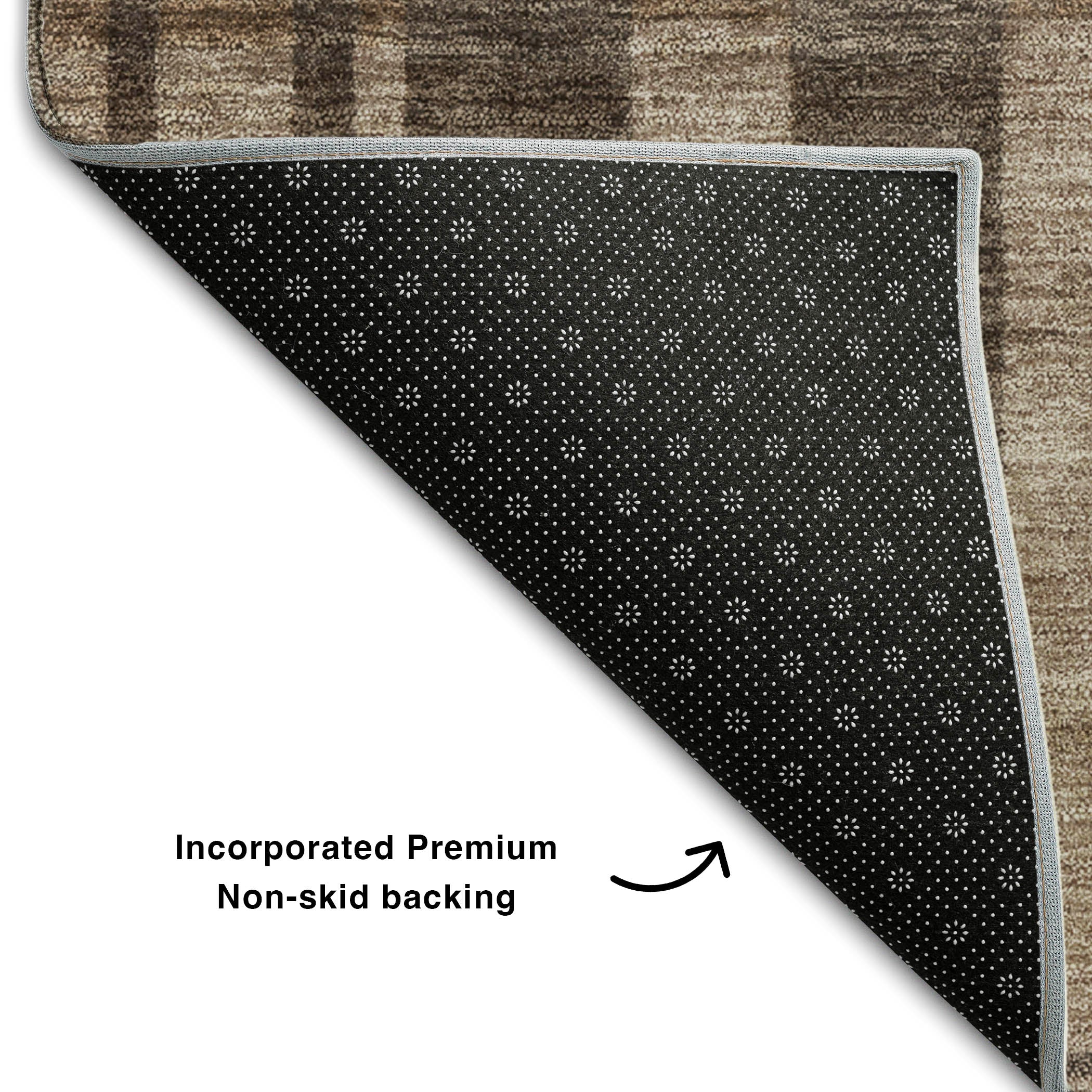 Santorini Machine Washable Transitional Brown Rug 1'8" x 2'6" #shape_Rectangle