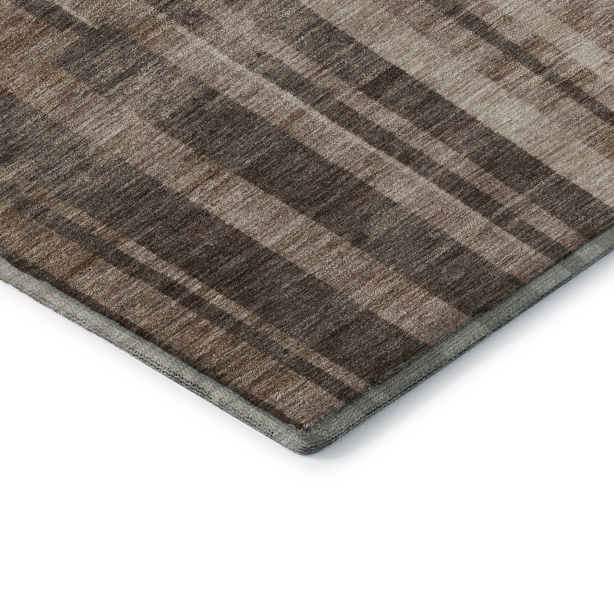 Santorini Machine Washable Transitional Brown Rug 1'8" x 2'6" #shape_Rectangle