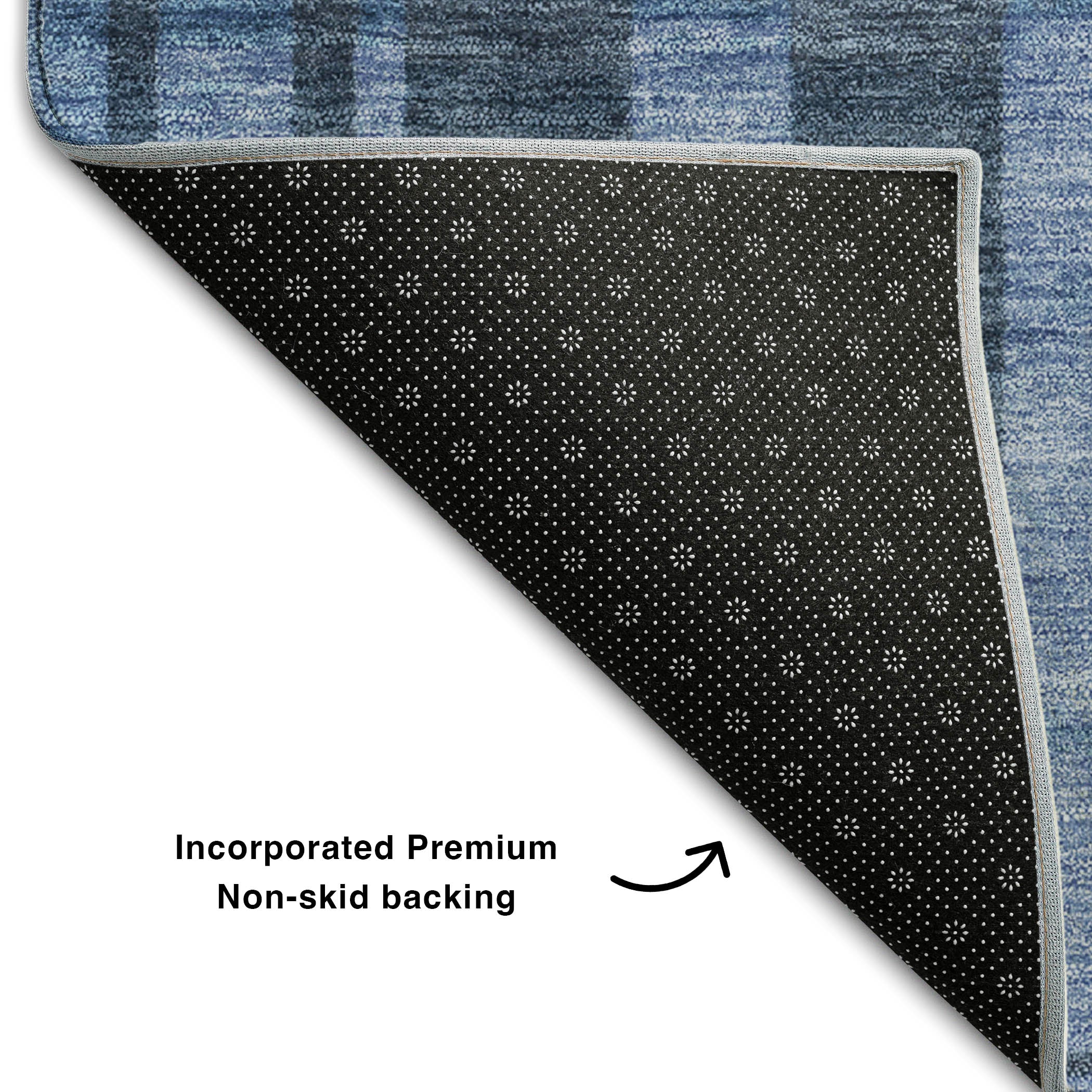 Santorini Machine Washable Transitional Navy Blue Rug 1'8" x 2'6" #shape_Rectangle