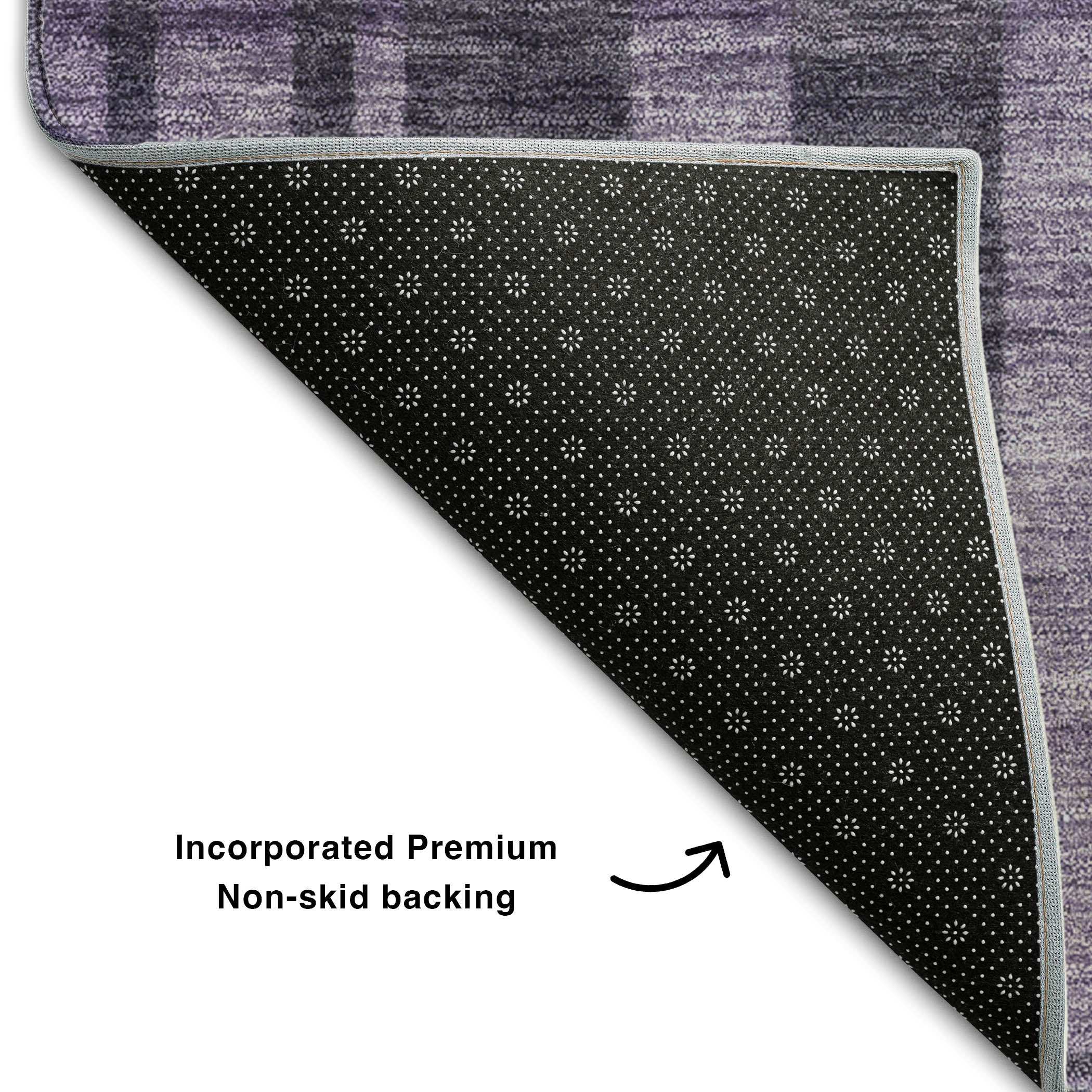 Santorini Machine Washable Transitional Purple Rug 1'8" x 2'6" #shape_Rectangle