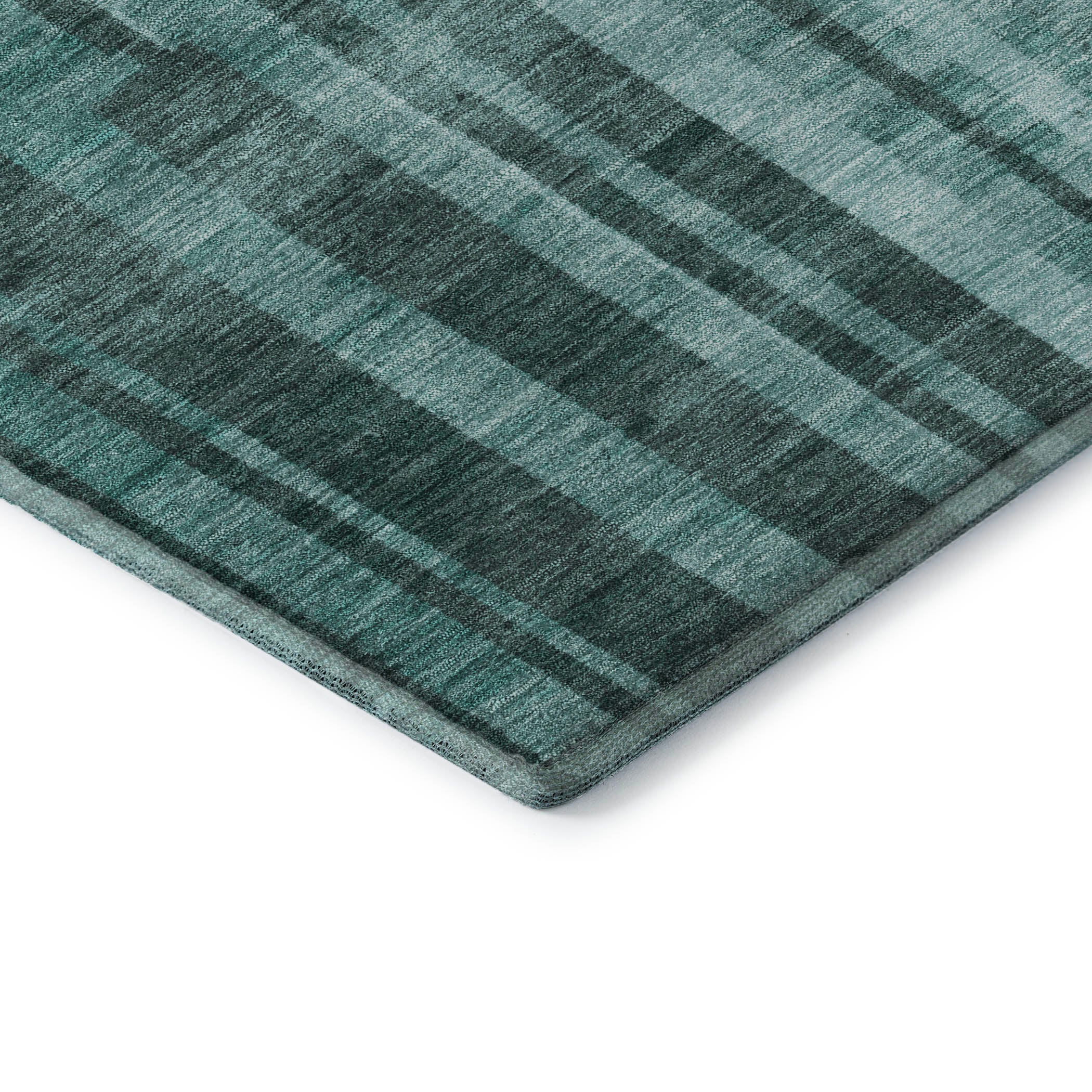 Santorini Machine Washable Transitional Teal Rug 1'8" x 2'6" #shape_Rectangle