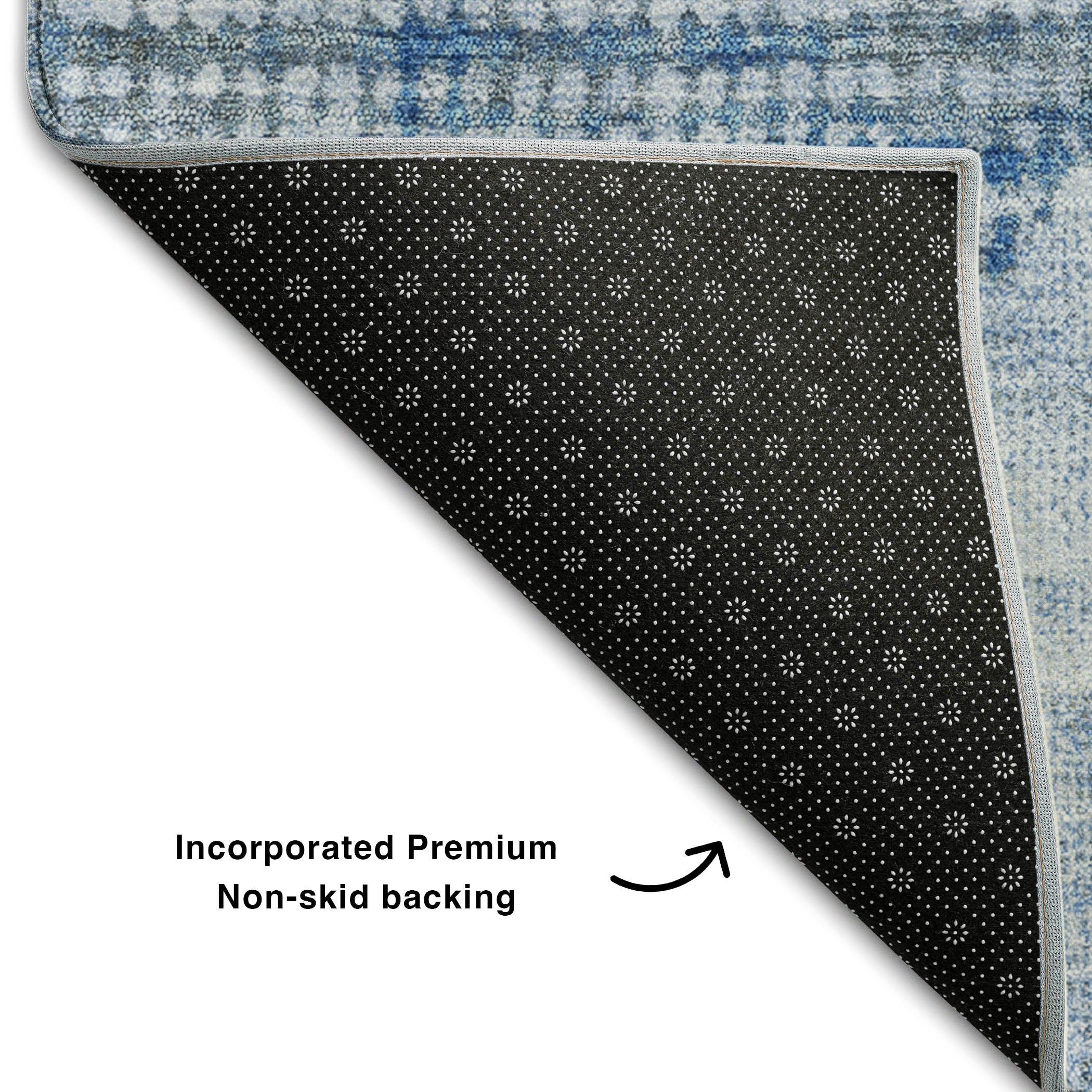 Mostar Machine Washable Transitional Blue Rug 1'8" x 2'6" #shape_Rectangle