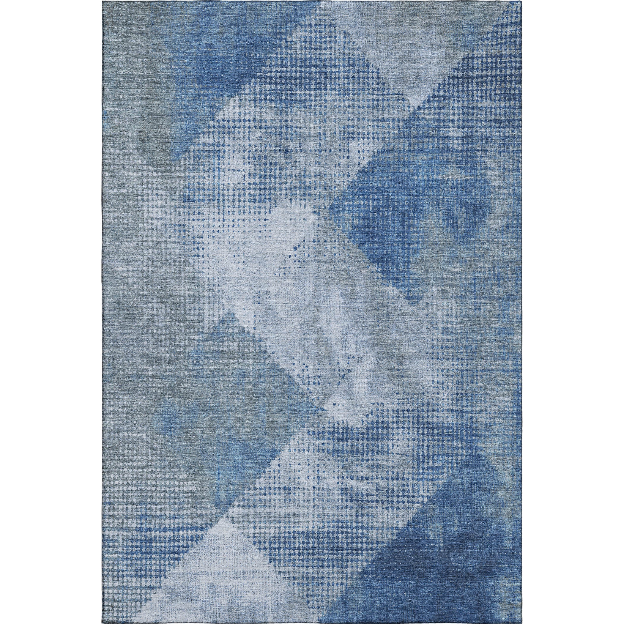 Mostar Machine Washable Transitional Blue Rug 2'6" x 3'10" #shape_Rectangle
