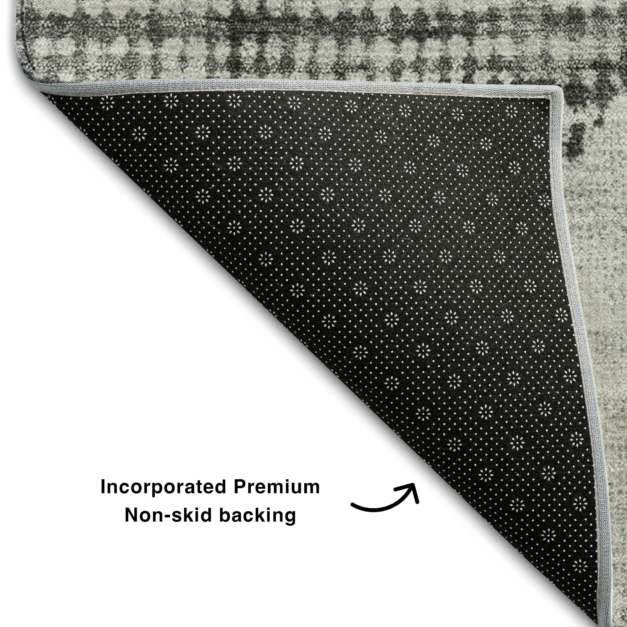 Mostar Machine Washable Transitional Gray Rug 1'8" x 2'6" #shape_Rectangle