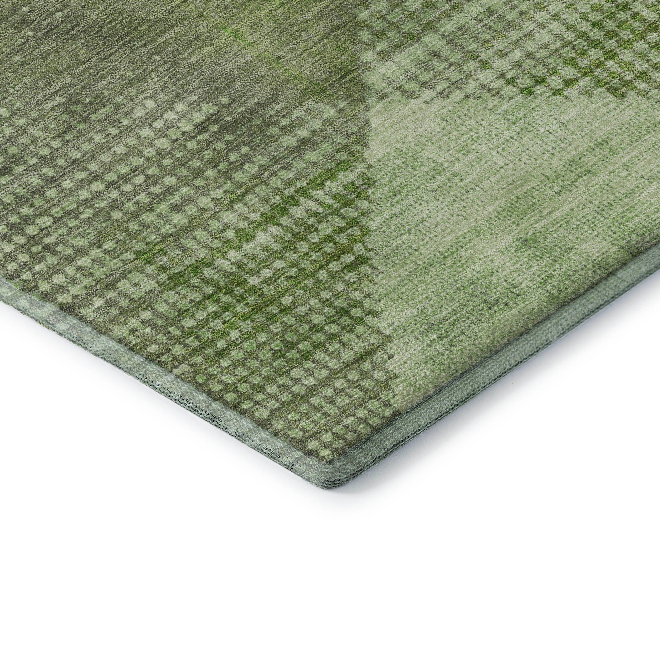 Mostar Machine Washable Transitional Green Rug 1'8" x 2'6" #shape_Rectangle