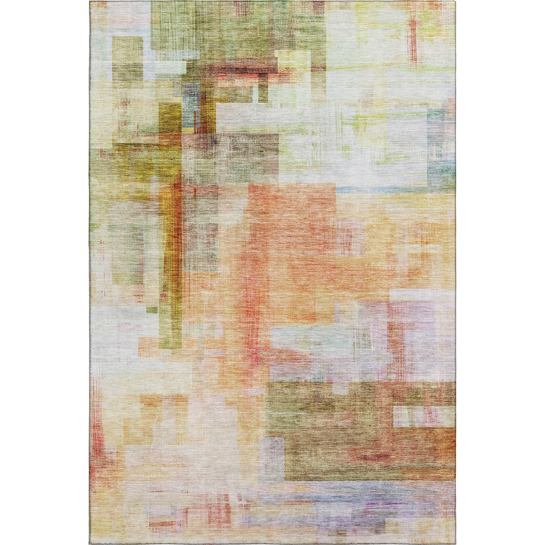 Havana Machine Washable Transitional Coral Orange Rug 2'6" x 3'10" #shape_Rectangle