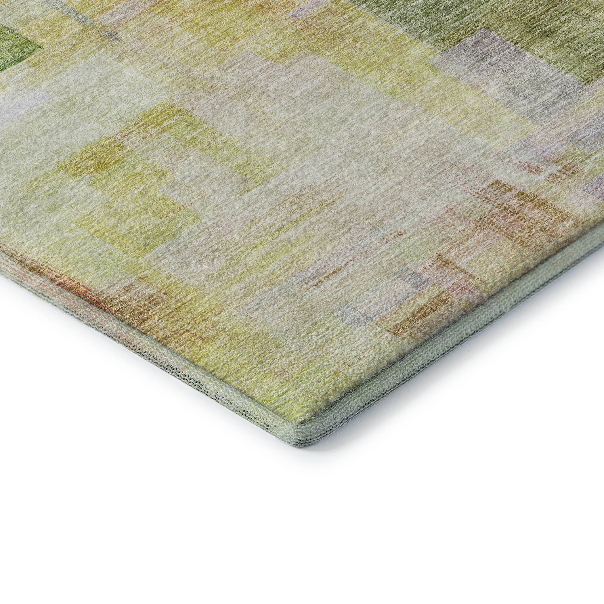 Havana Machine Washable Transitional Green Rug 1'8" x 2'6" #shape_Rectangle