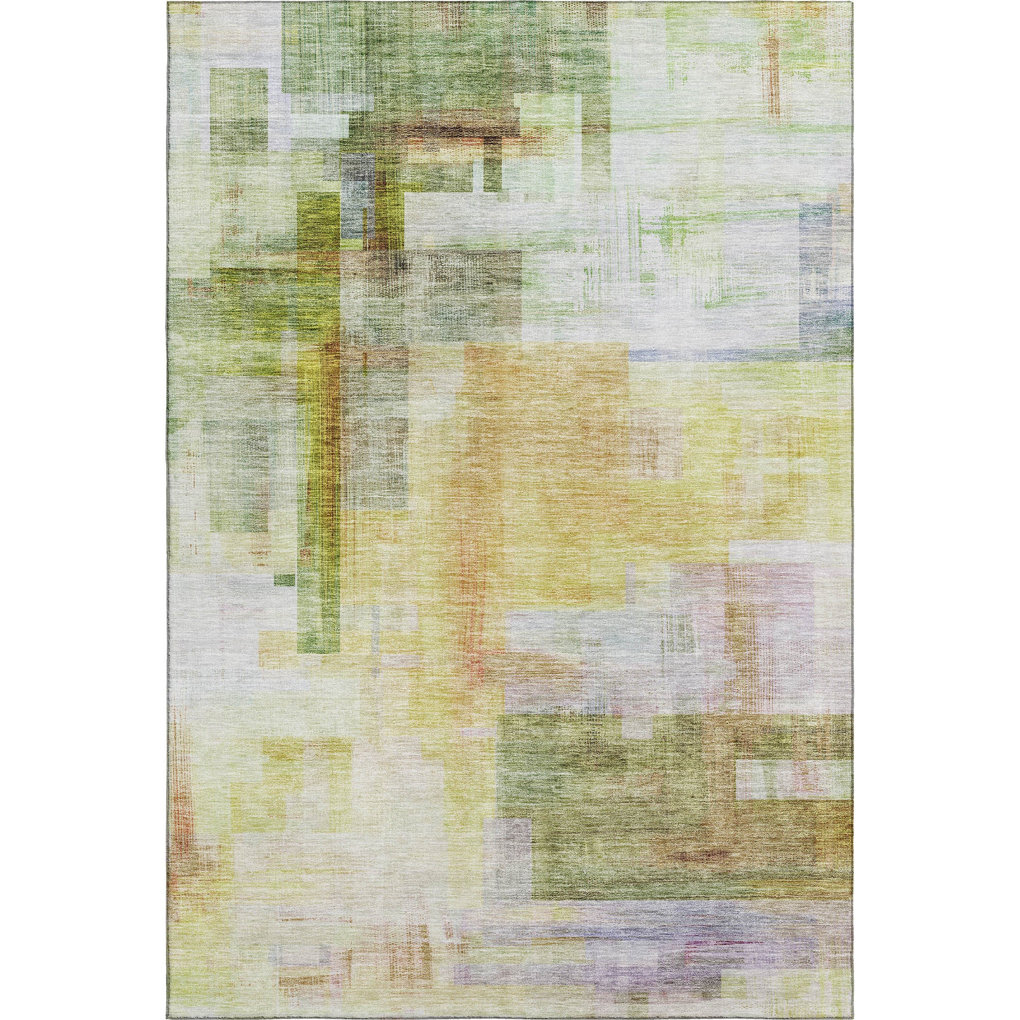 Havana Machine Washable Transitional Green Rug 2'6" x 3'10" #shape_Rectangle