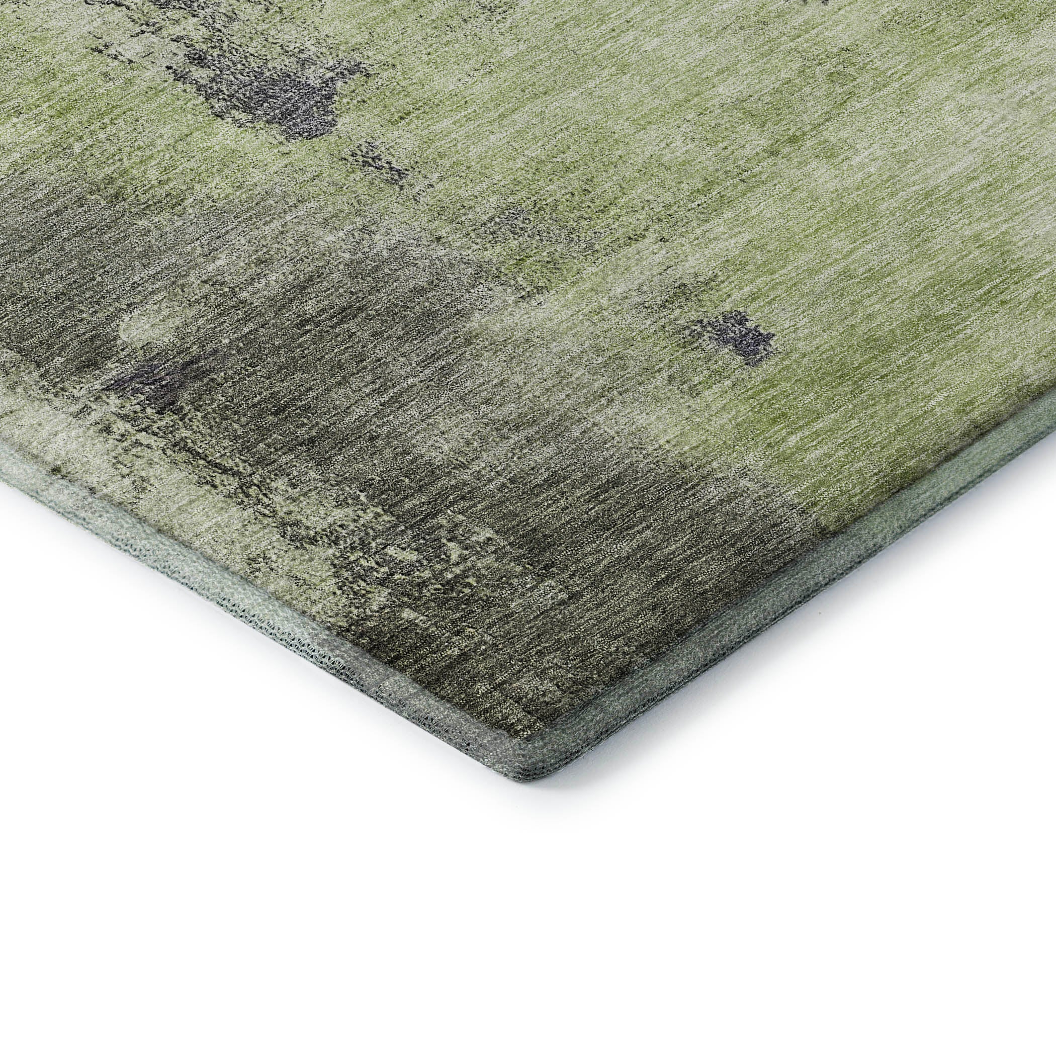 Luang Prabang Machine Washable Transitional Fern Green Rug 1'8" x 2'6" #shape_Rectangle