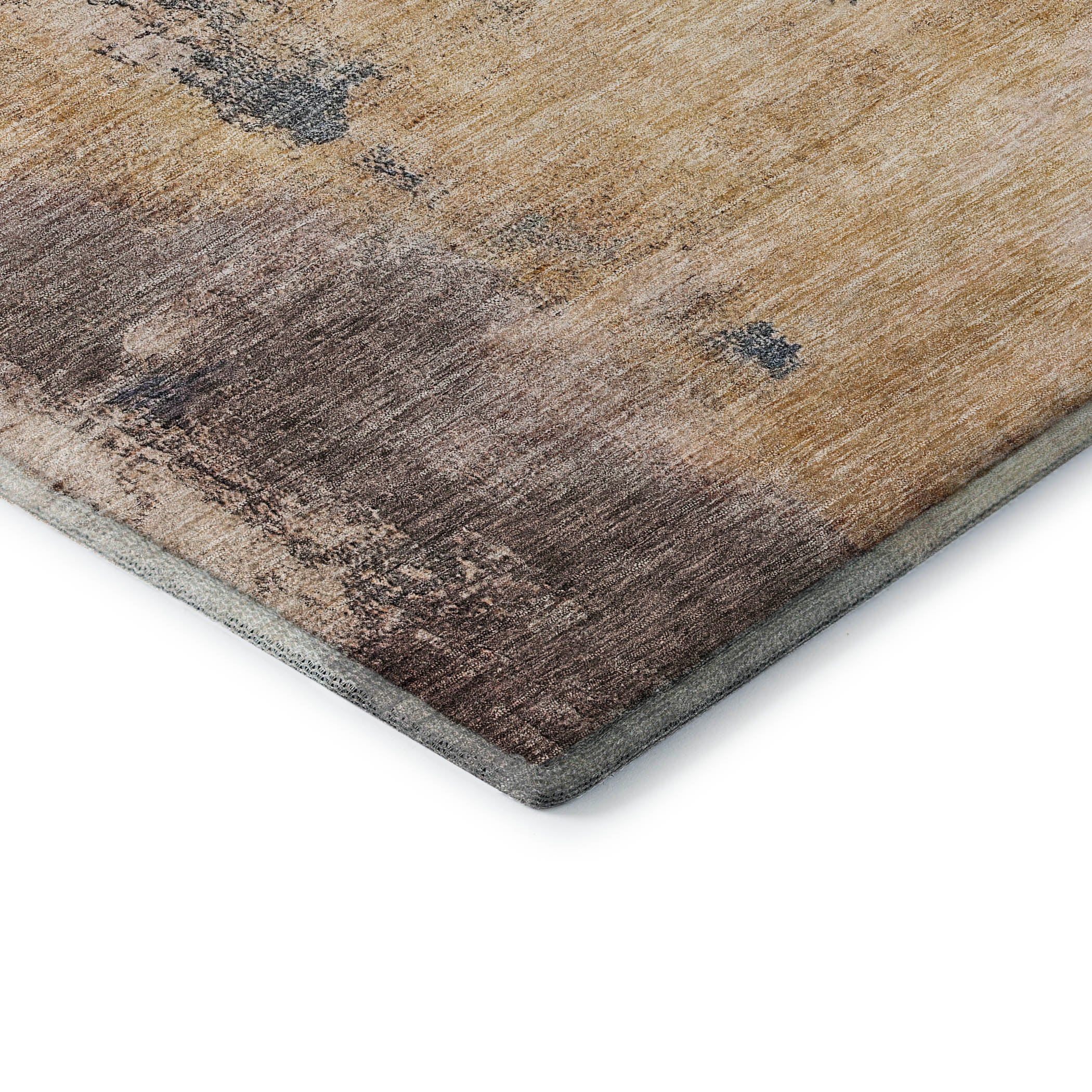 Luang Prabang Machine Washable Transitional Gold Rug 1'8" x 2'6" #shape_Rectangle