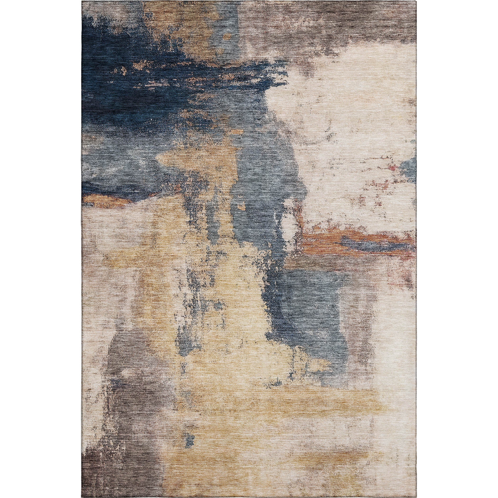 Luang Prabang Machine Washable Transitional Gold Rug 2'6" x 3'10" #shape_Rectangle