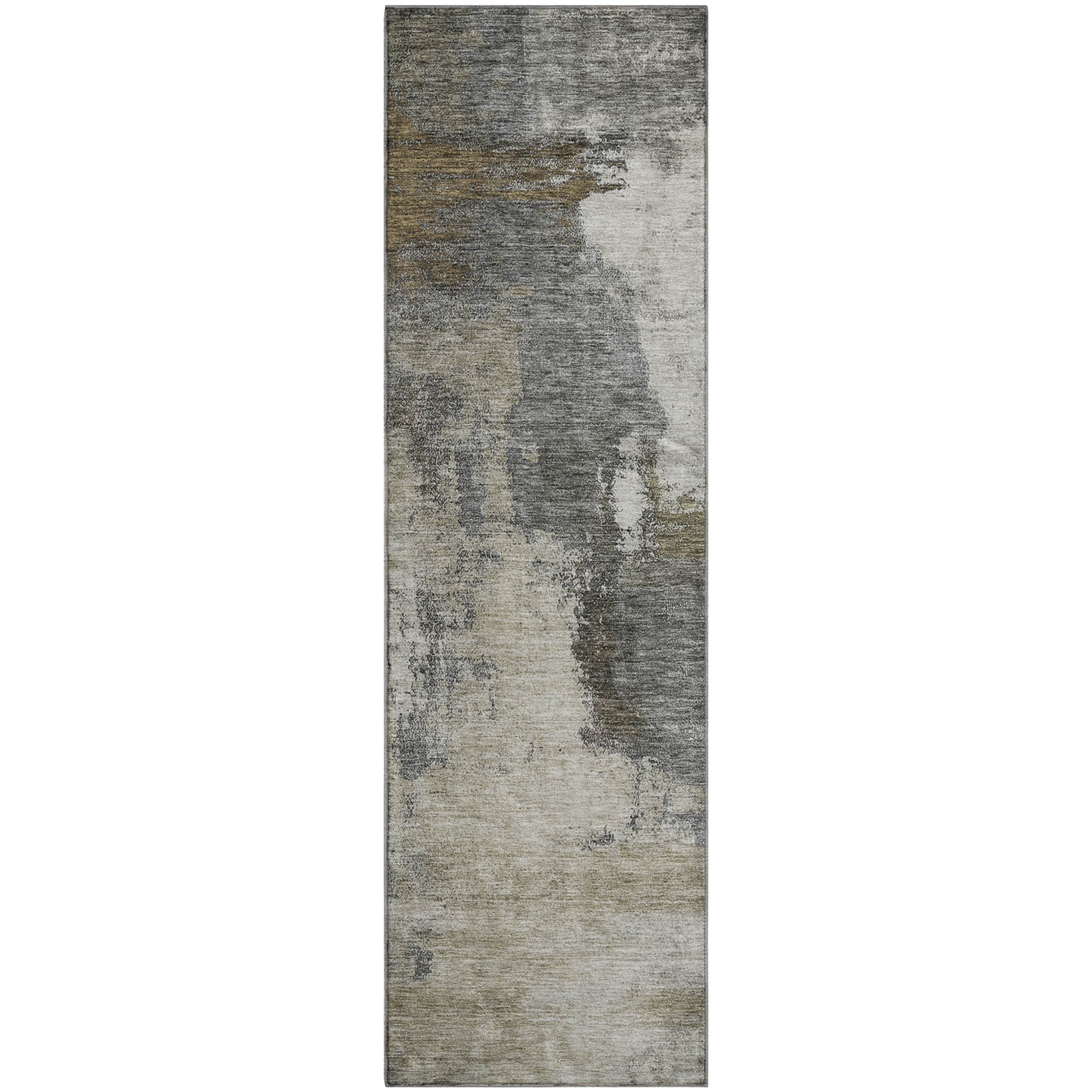 Luang Prabang Machine Washable Transitional Gray Rug 2'3" x 7'6" #shape_Runner