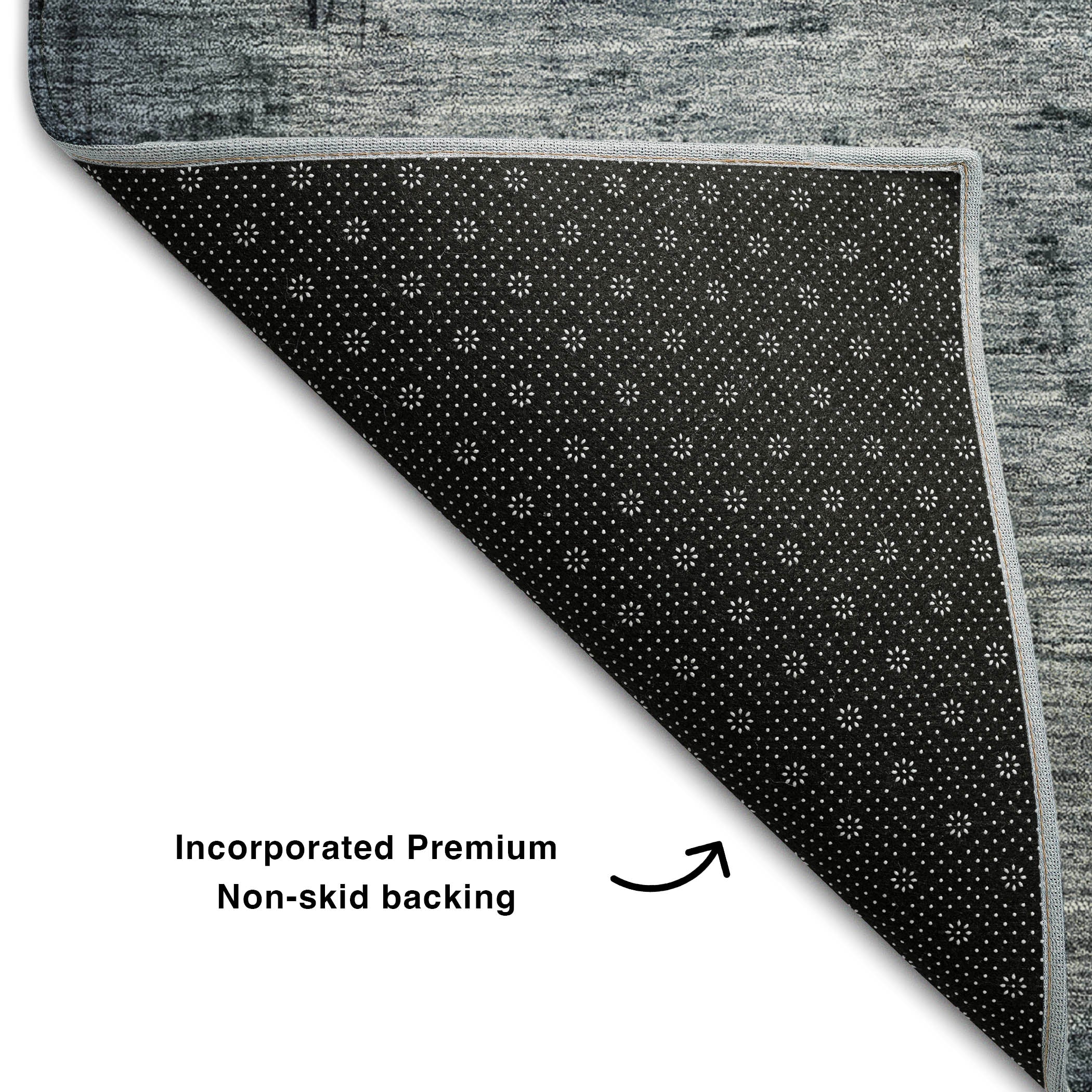 Kathmandu Machine Washable Transitional Blue Rug 1'8" x 2'6" #shape_Rectangle