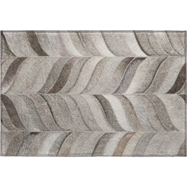 Cartagena Machine Washable Cowhide Gray Rug 1'8" x 2'6"