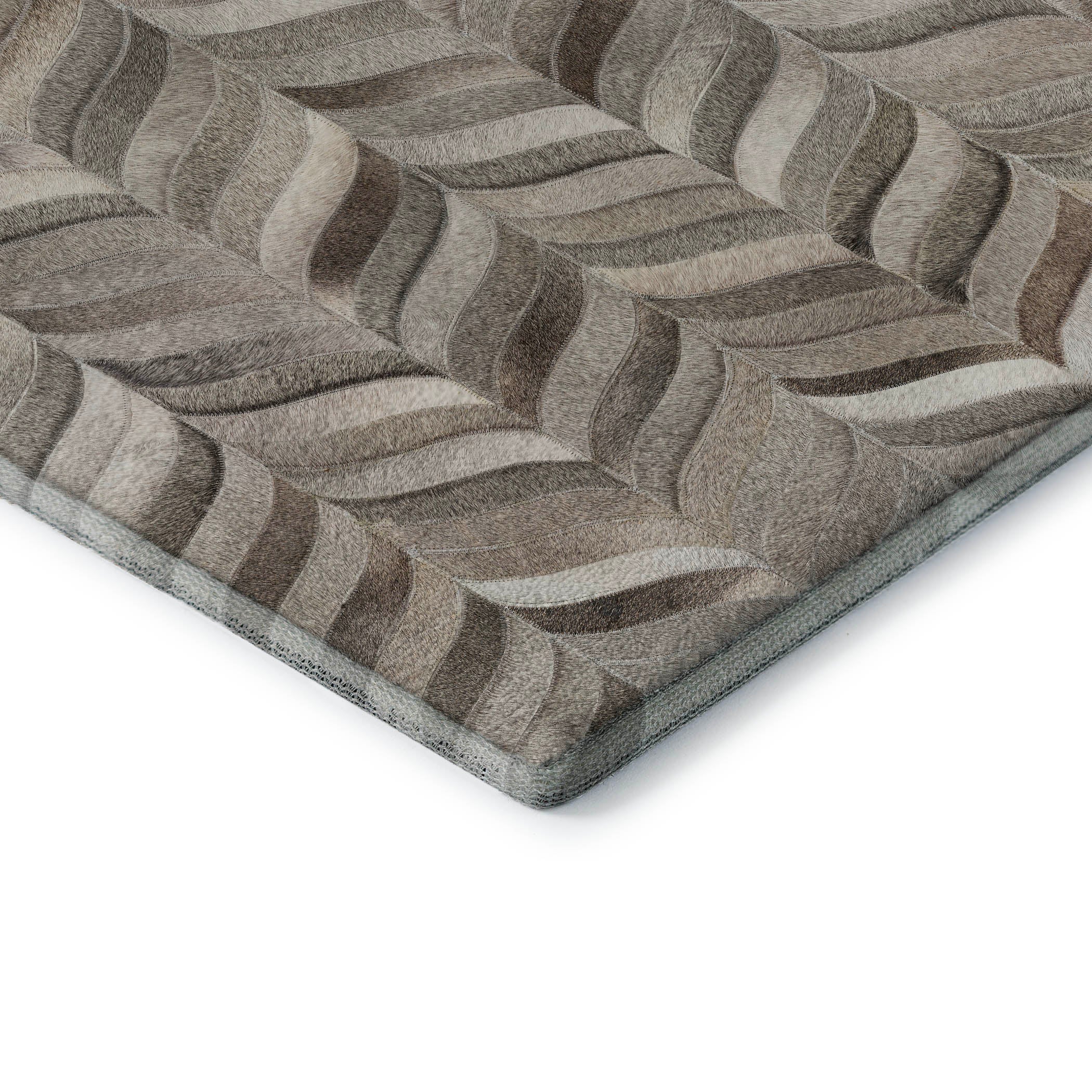Cartagena Machine Washable Cowhide Gray Rug 1'8" x 2'6" #shape_Rectangle