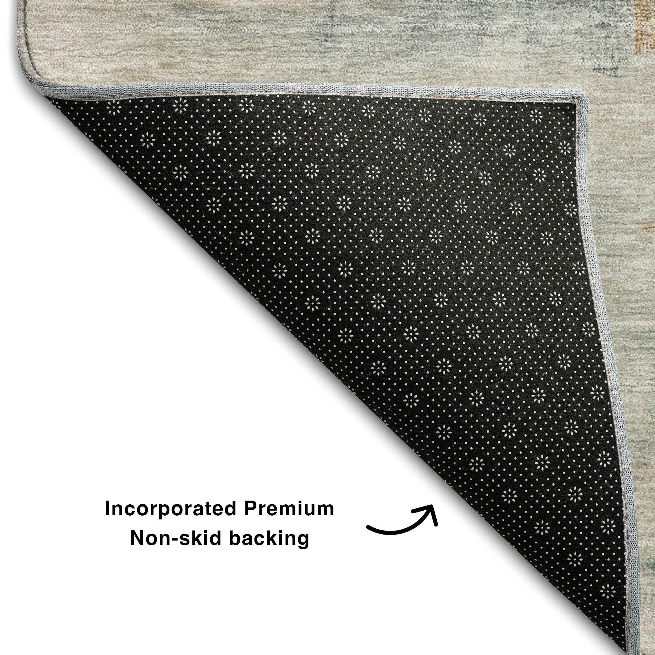 Florence Machine Washable Transitional Taupe Brown Rug 1'8" x 2'6" #shape_Rectangle