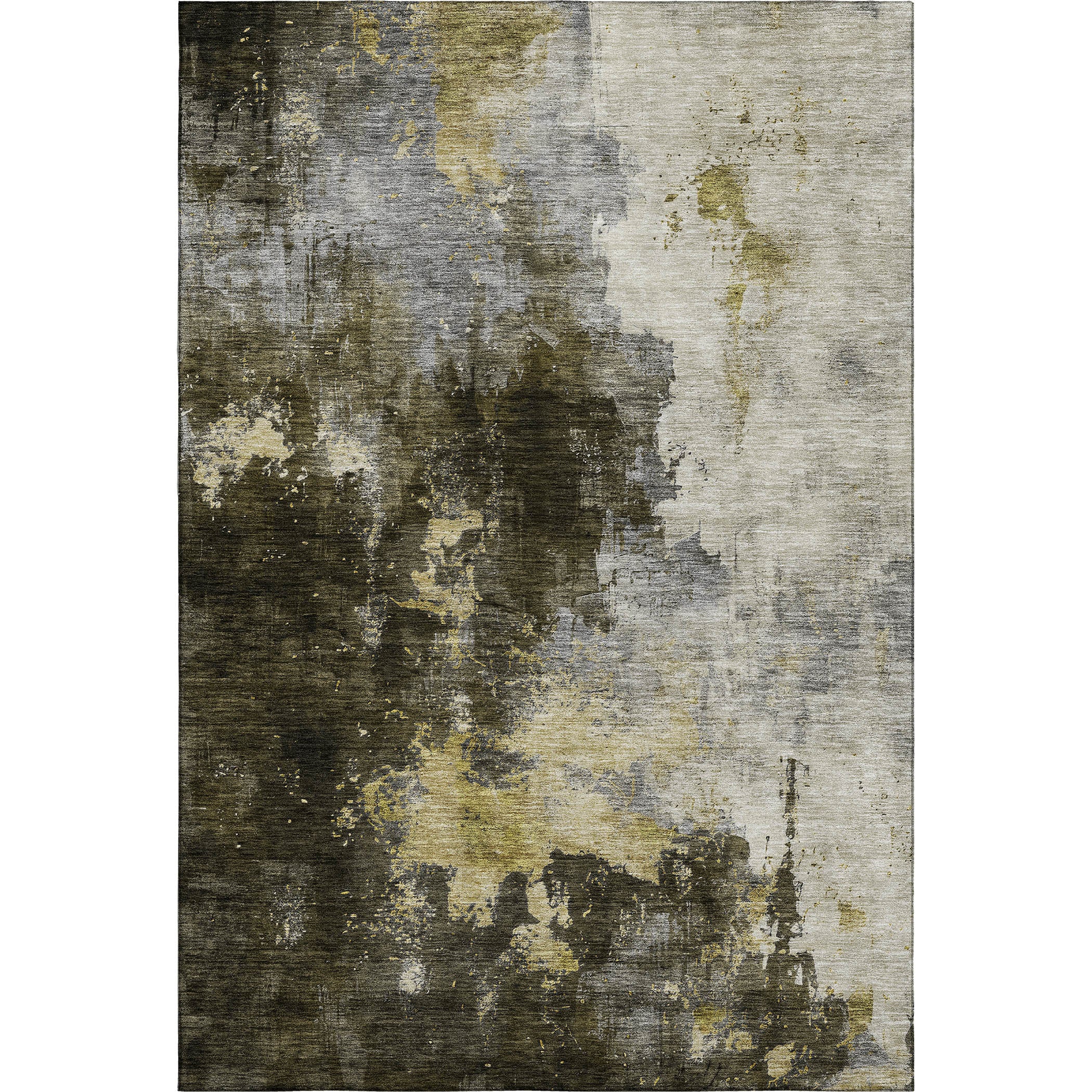 Lisbon Machine Washable Transitional Brown Rug 2'6" x 3'10" #shape_Rectangle