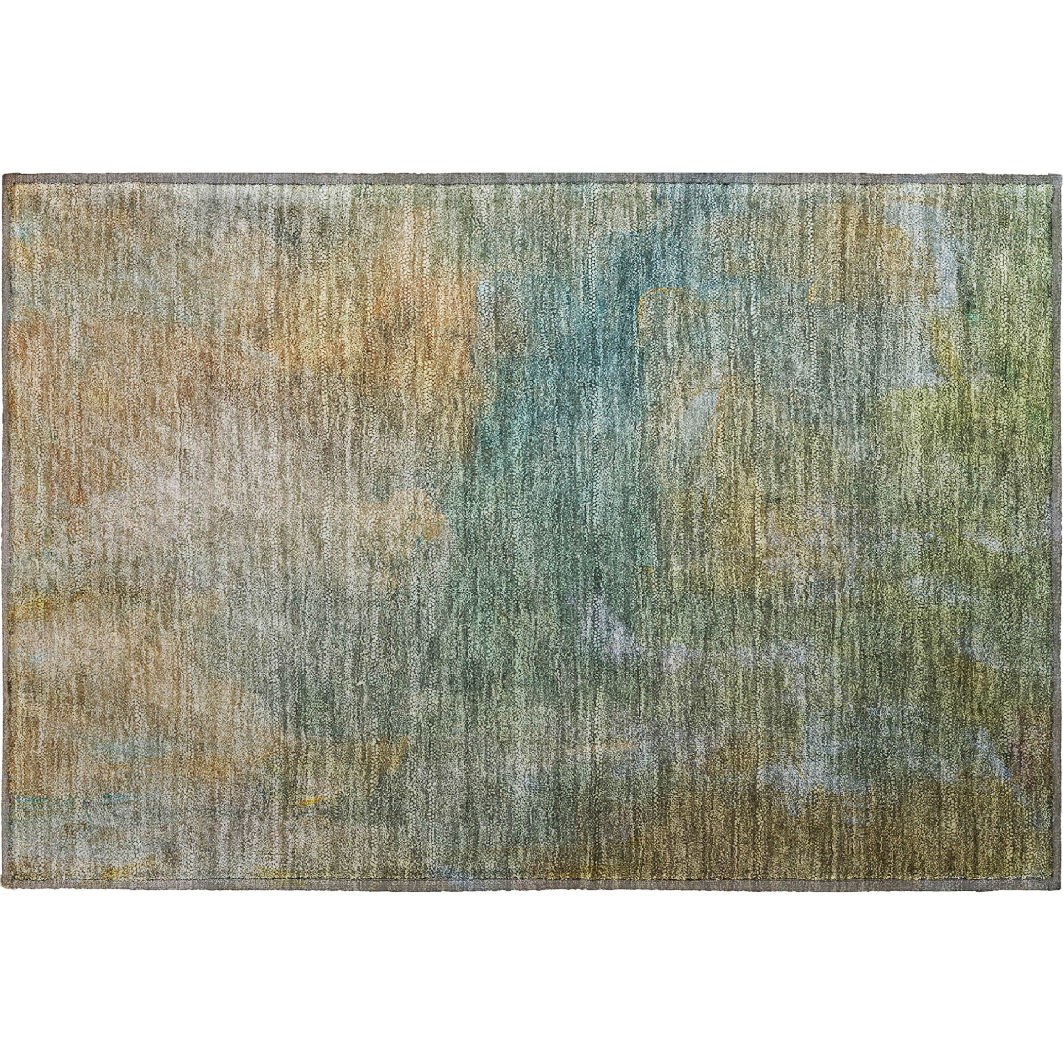 Tallinn Machine Washable Transitional Aloe Green Rug 1'8" x 2'6" #shape_Rectangle
