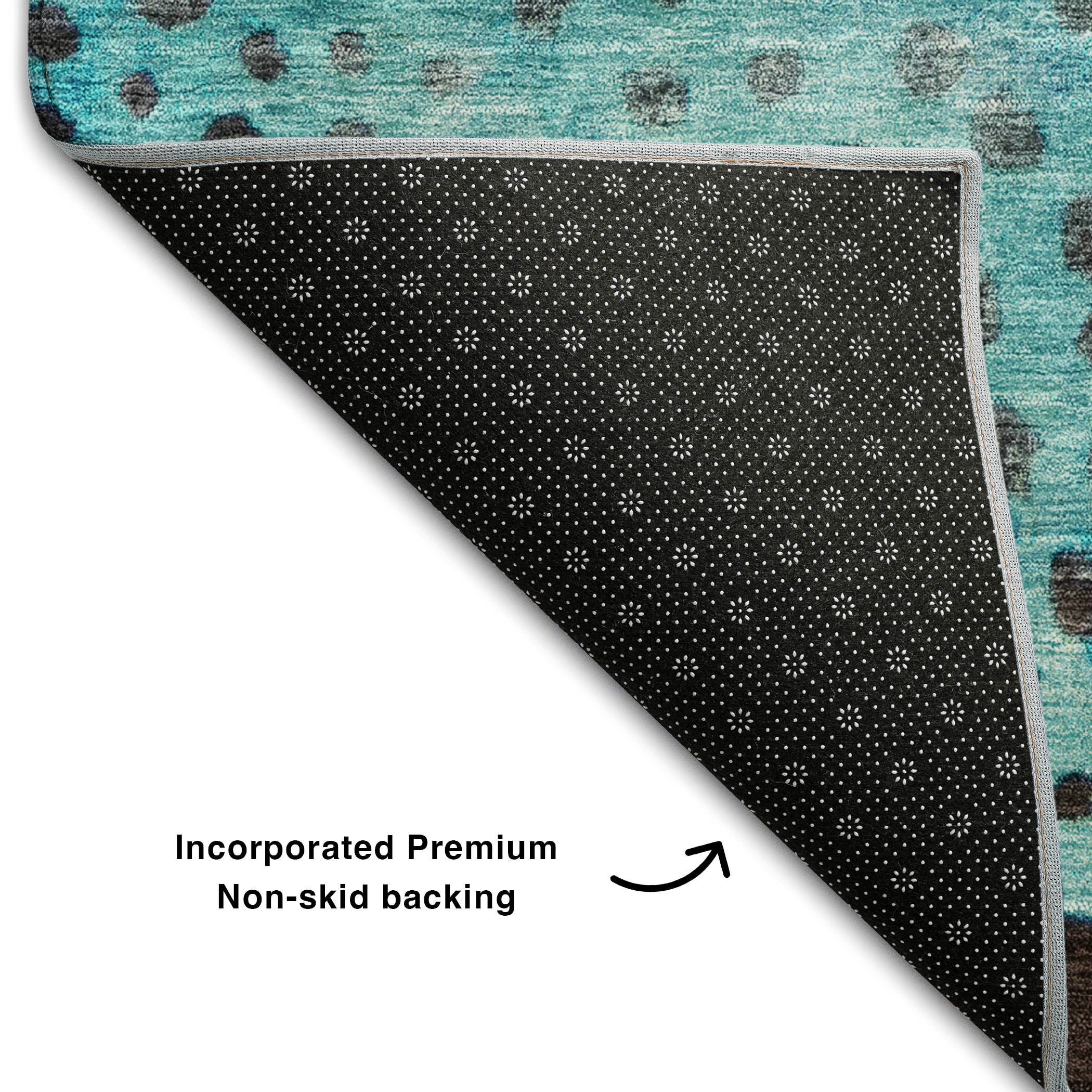 Bruges Machine Washable Transitional Blue Rug 1'8" x 2'6" #shape_Rectangle