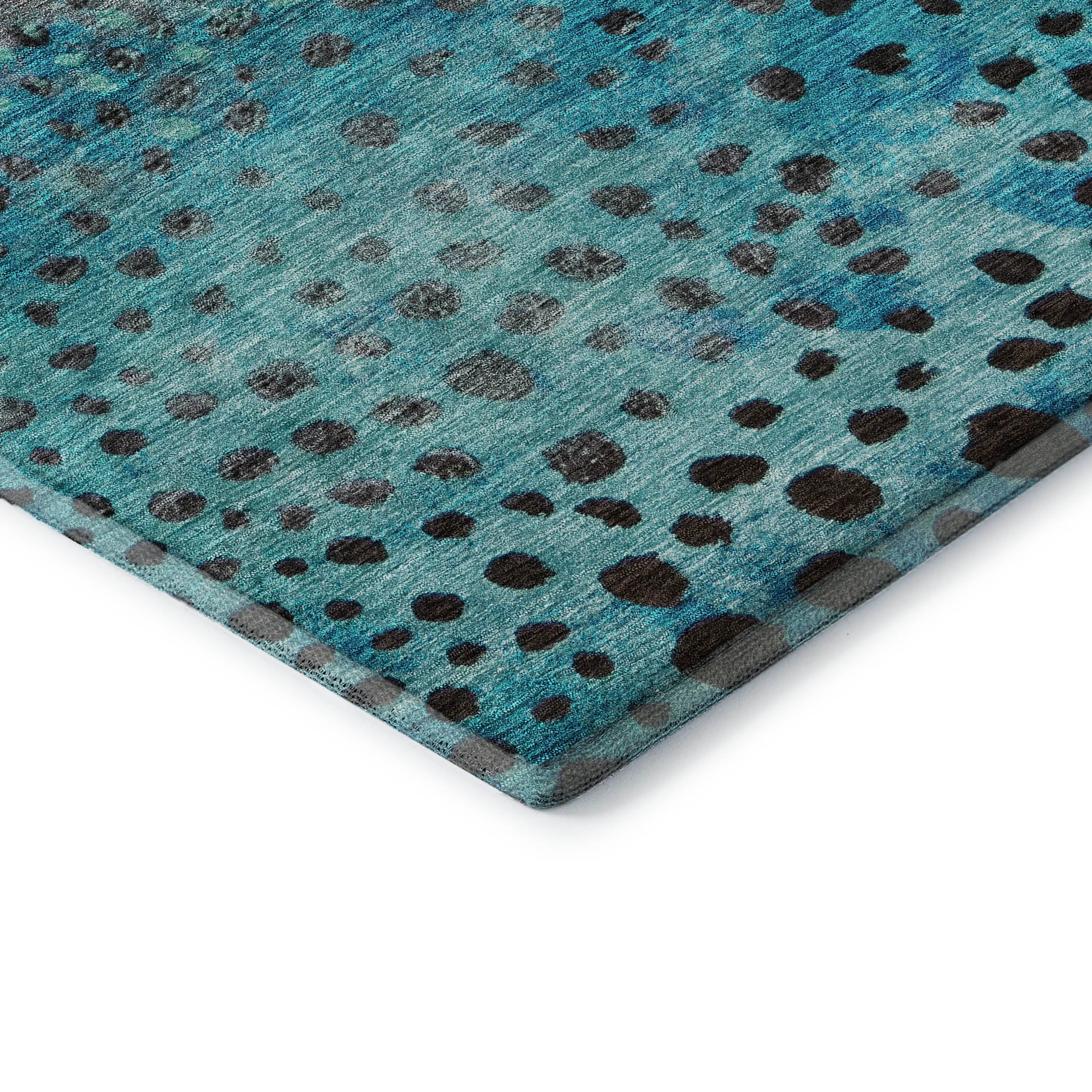 Bruges Machine Washable Transitional Blue Rug 1'8" x 2'6" #shape_Rectangle