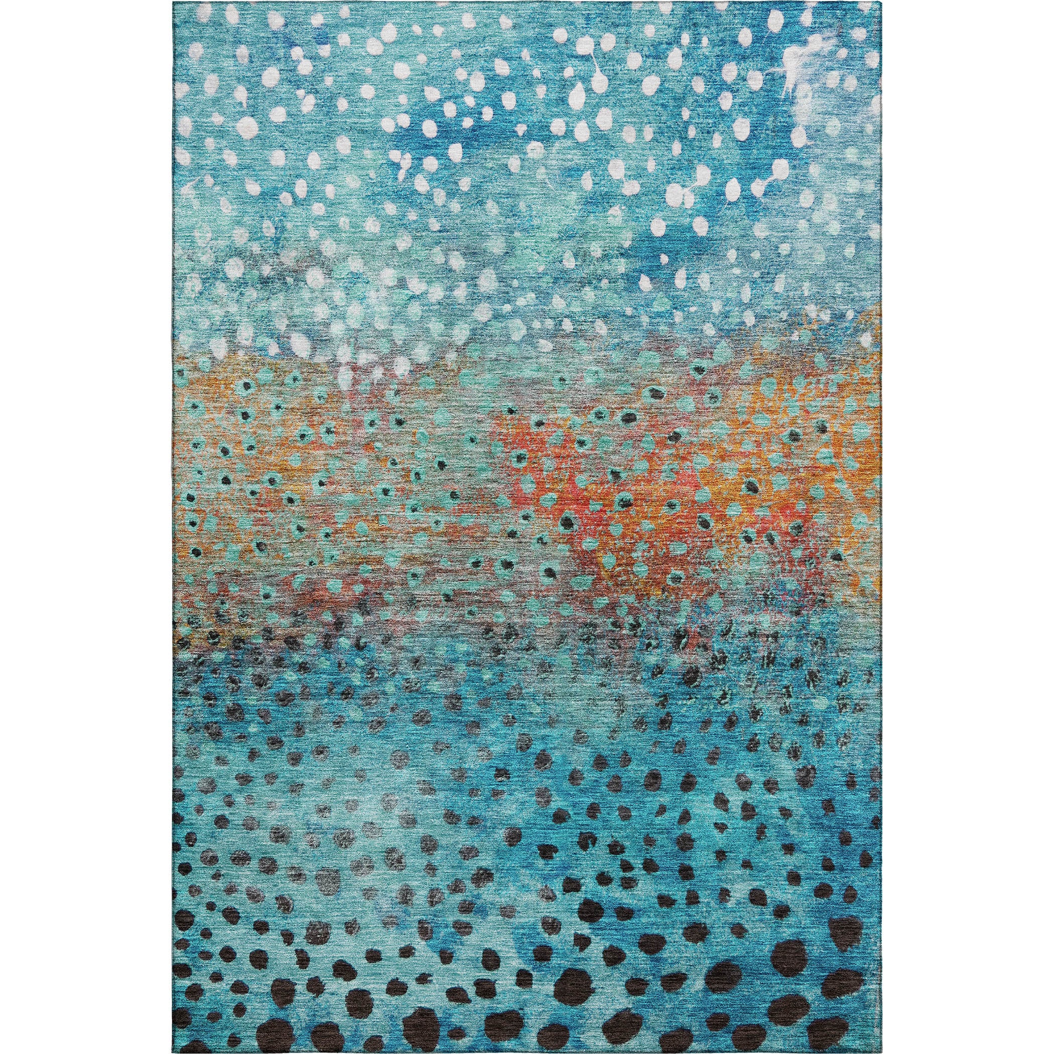 Bruges Machine Washable Transitional Blue Rug 2'6" x 3'10" #shape_Rectangle