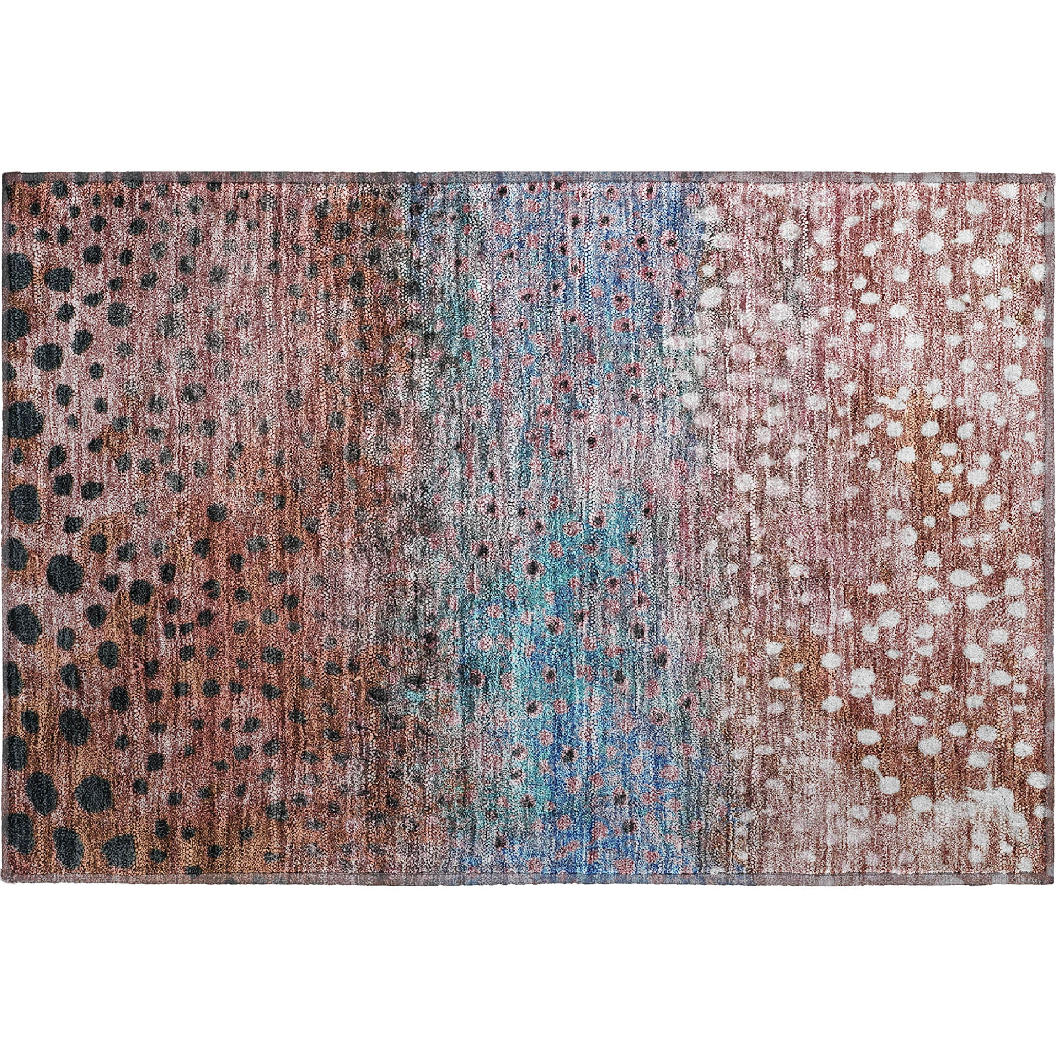 Bruges Machine Washable Transitional Paprika Orange Rug 1'8" x 2'6" #shape_Rectangle
