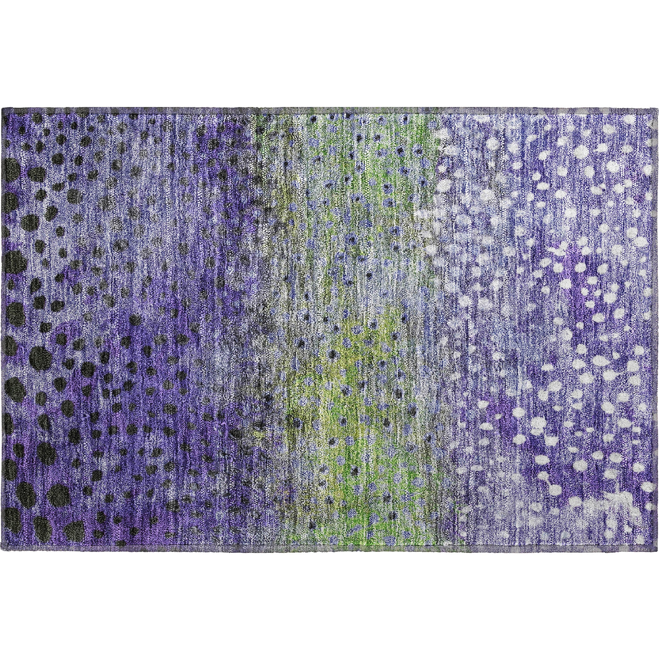 Bruges Machine Washable Transitional Purple Rug 1'8" x 2'6" #shape_Rectangle