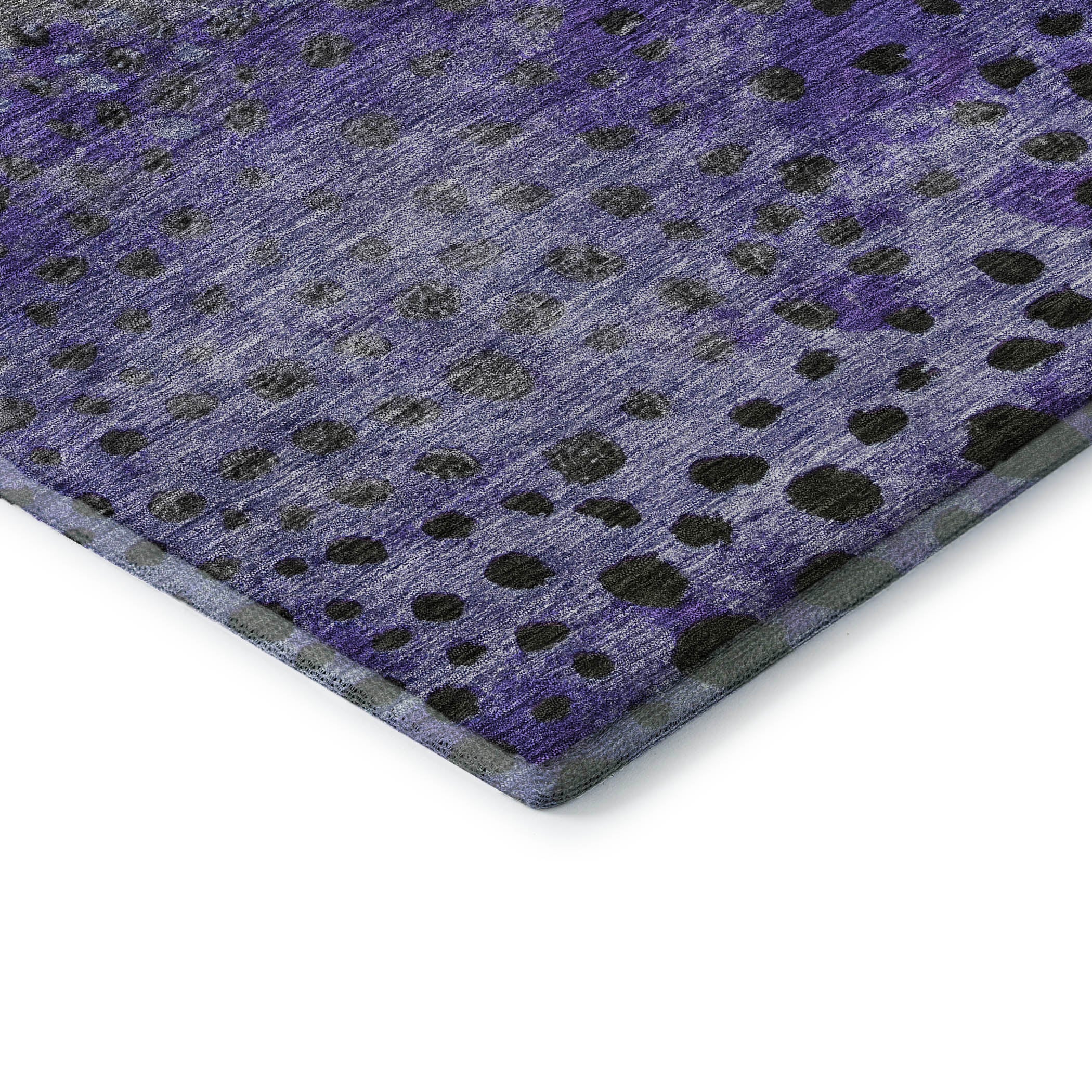 Bruges Machine Washable Transitional Purple Rug 1'8" x 2'6" #shape_Rectangle