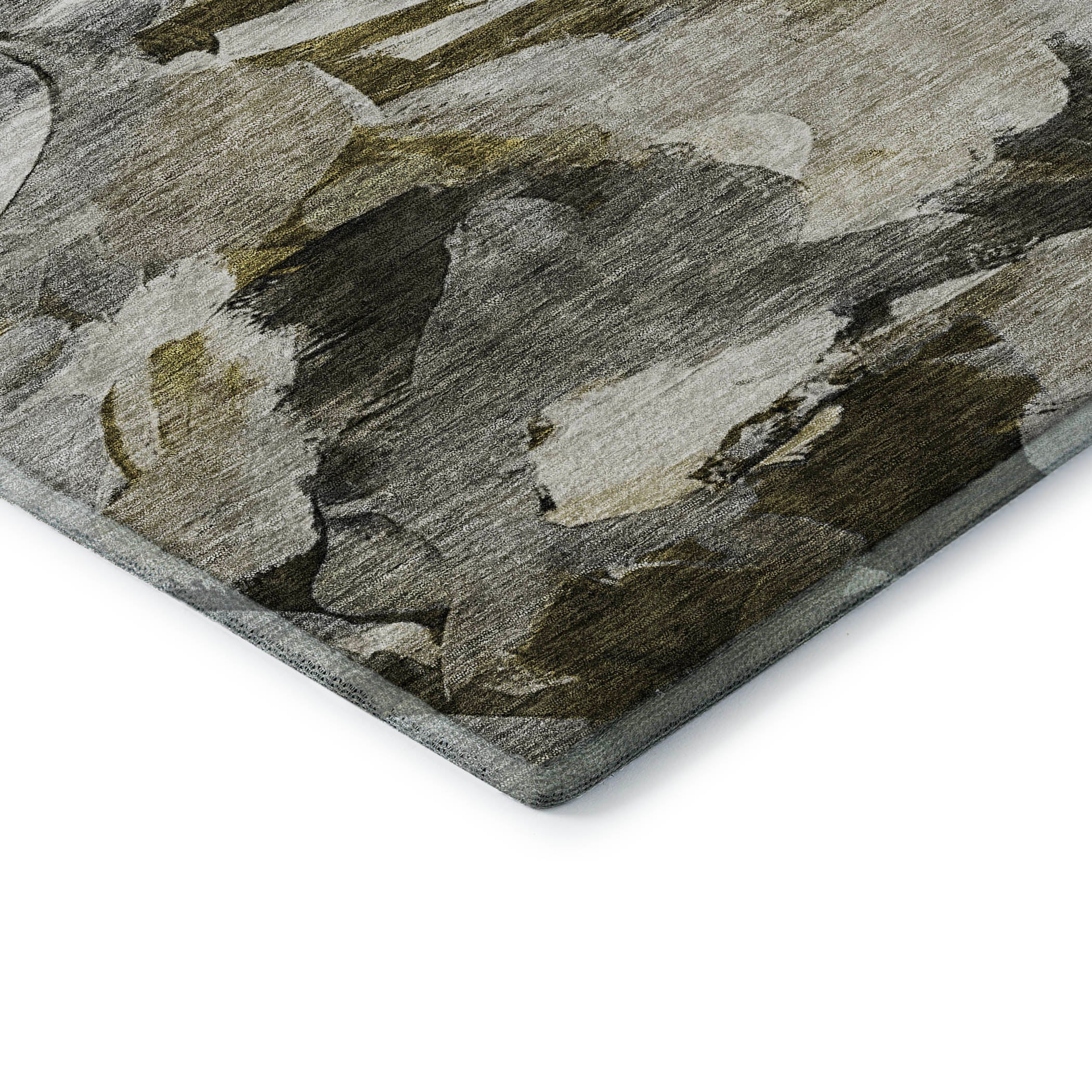 Tbilisi Machine Washable Transitional Granite Gray Rug 1'8" x 2'6" #shape_Rectangle