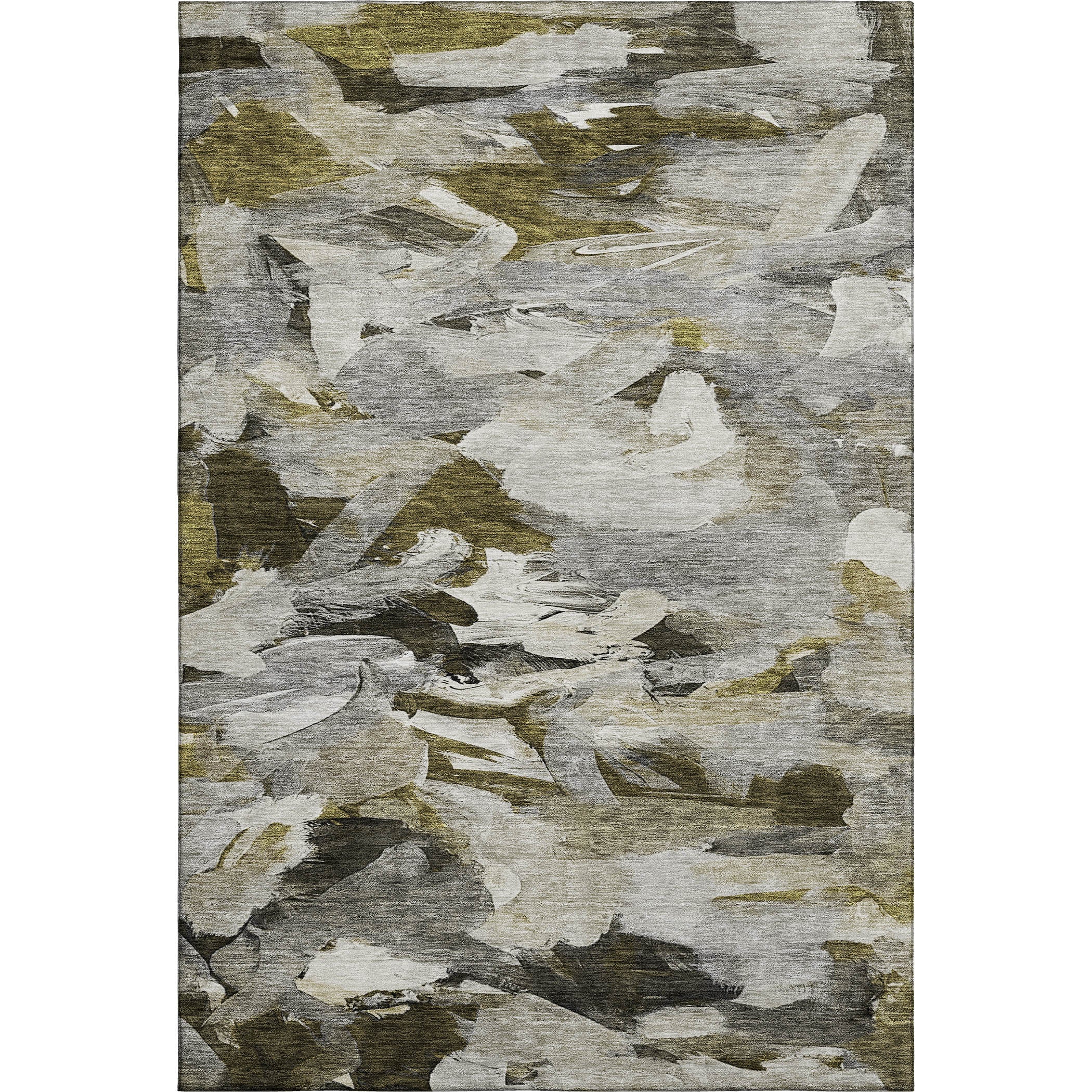 Tbilisi Machine Washable Transitional Granite Gray Rug 2'6" x 3'10" #shape_Rectangle