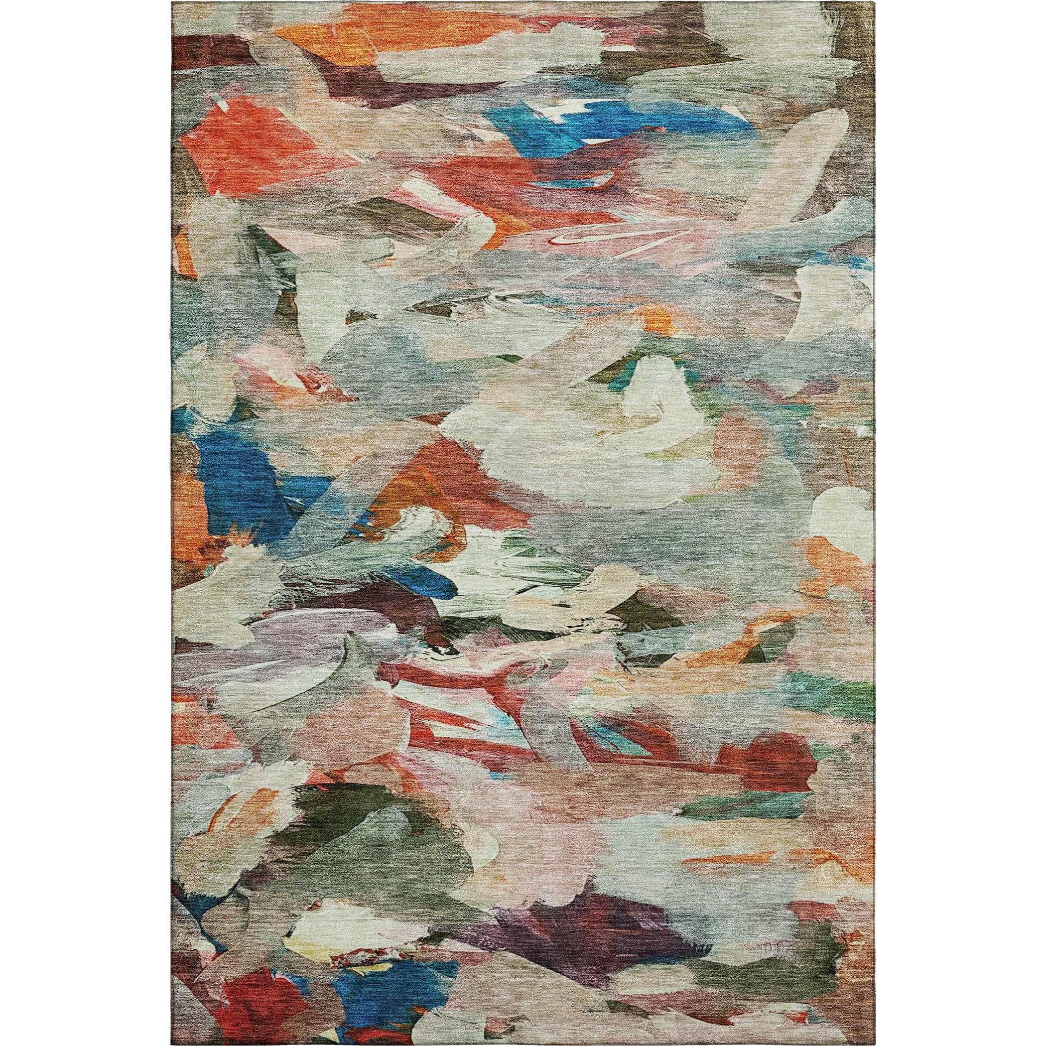 Tbilisi Machine Washable Transitional Green Rug 2'6" x 3'10" #shape_Rectangle