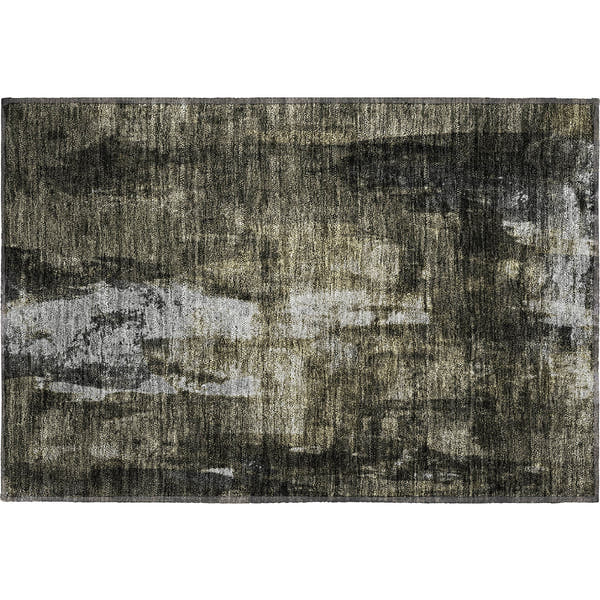 Dubrovnik Machine Washable Transitional Charcoal Gray Rug 1'8" x 2'6"