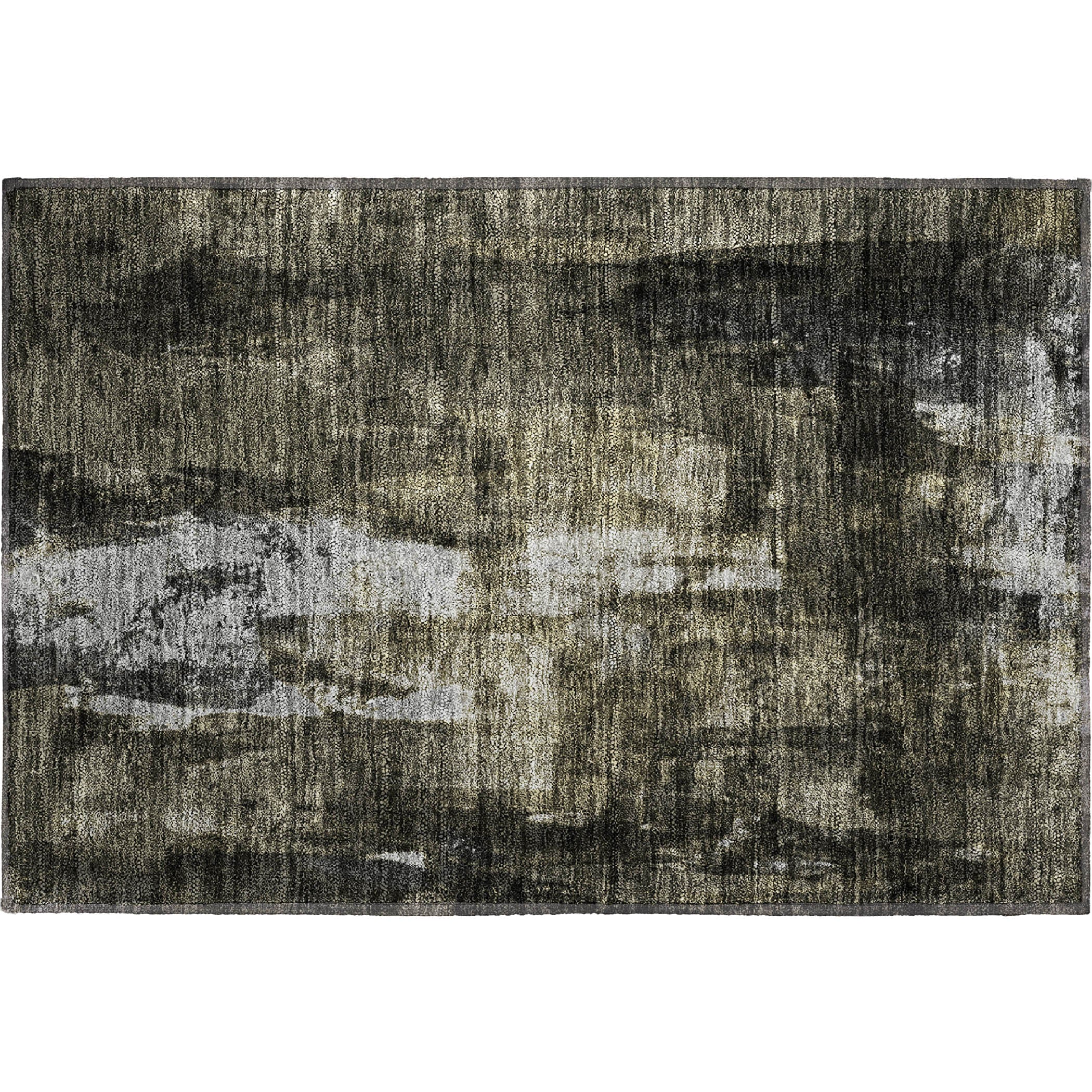 Dubrovnik Machine Washable Transitional Charcoal Gray Rug 1'8" x 2'6" #shape_Rectangle