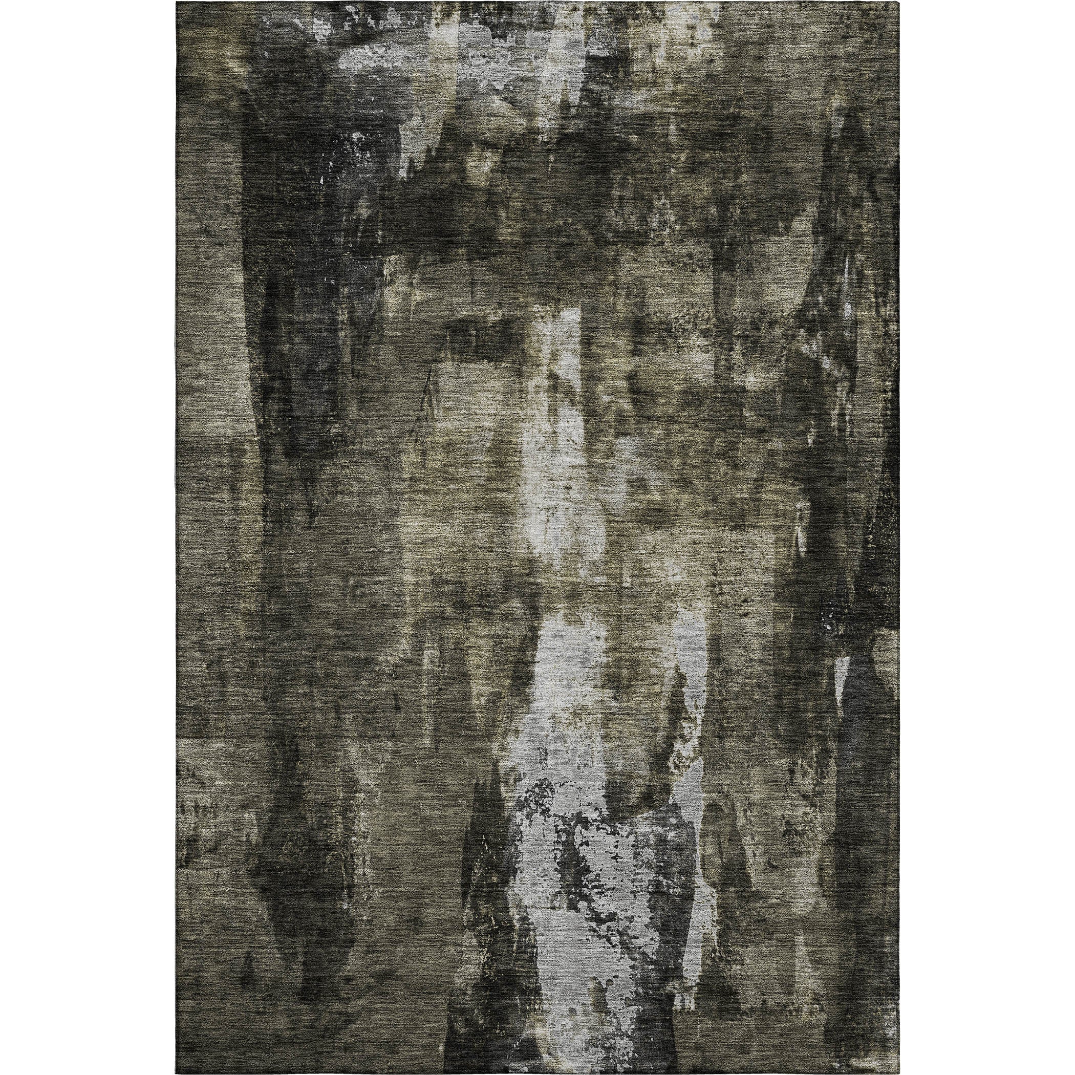 Dubrovnik Machine Washable Transitional Charcoal Gray Rug 2'6" x 3'10" #shape_Rectangle