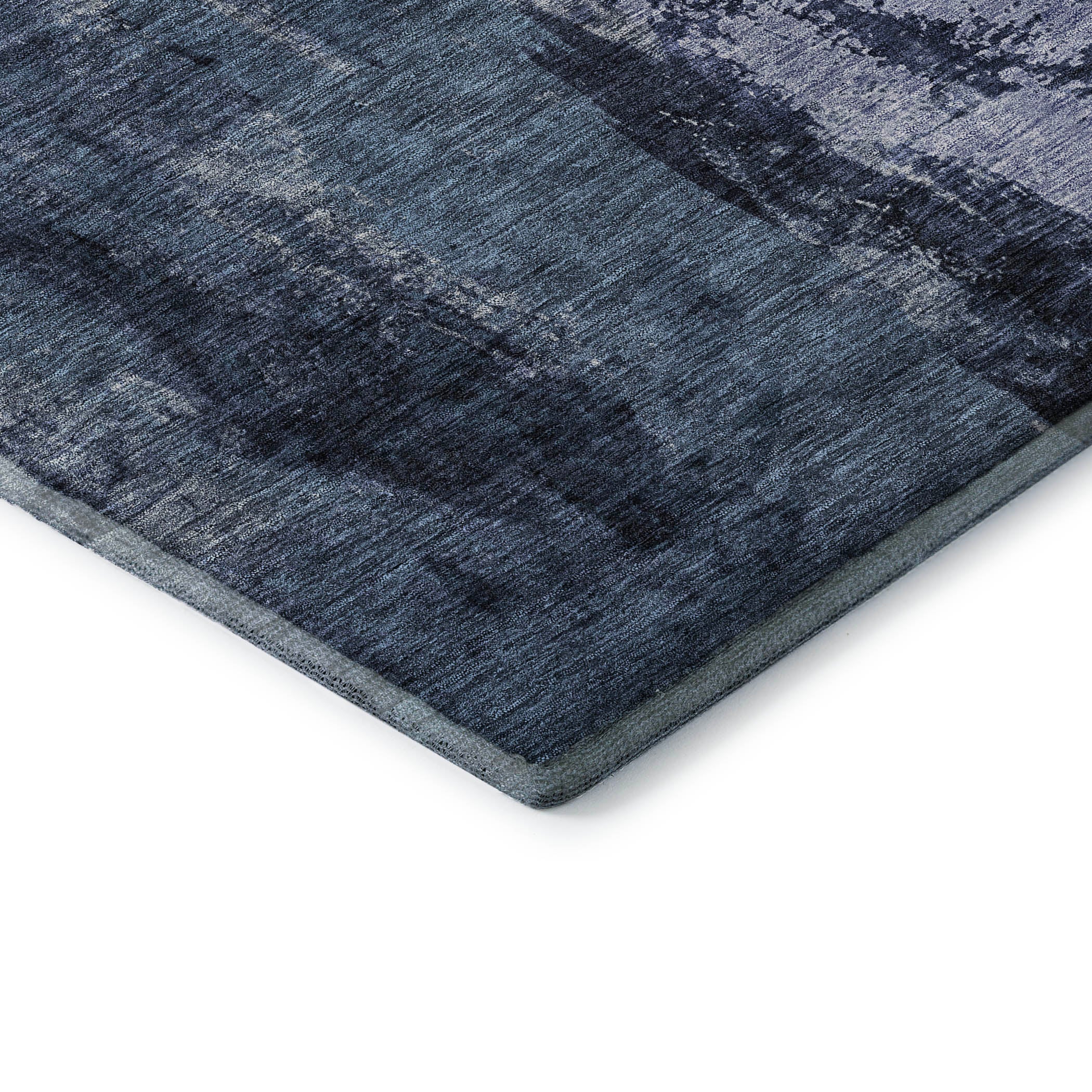 Dubrovnik Machine Washable Transitional Navy Blue Rug 1'8" x 2'6" #shape_Rectangle